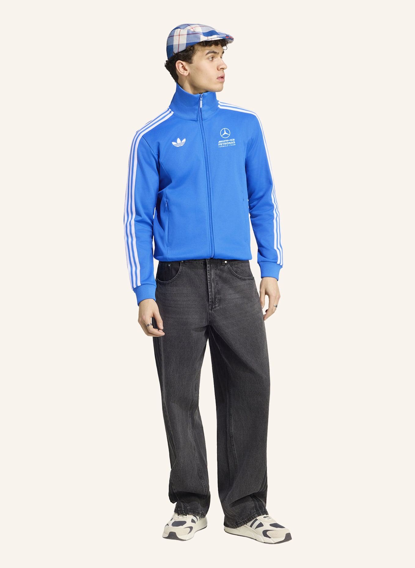 adidas MERCEDES AMG PETRONAS FORMULA 1 TEAM BLUE WONDER TRAININGSJACKE: BLAU