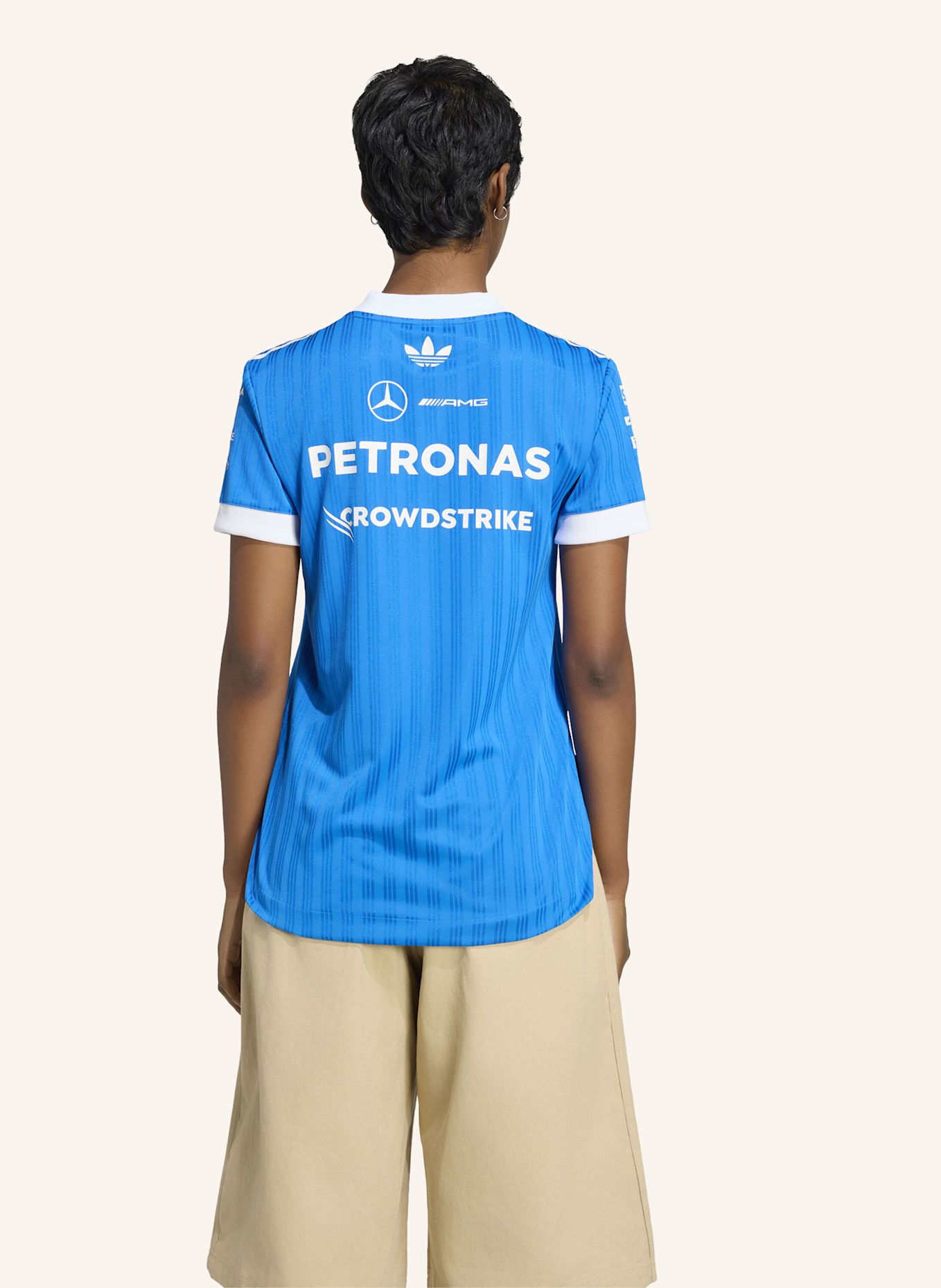 adidas MERCEDES AMG PETRONAS FORMEL 1 TEAM BLUE WONDER AUTHENTIC DRIVER TRIKOT: BLAU