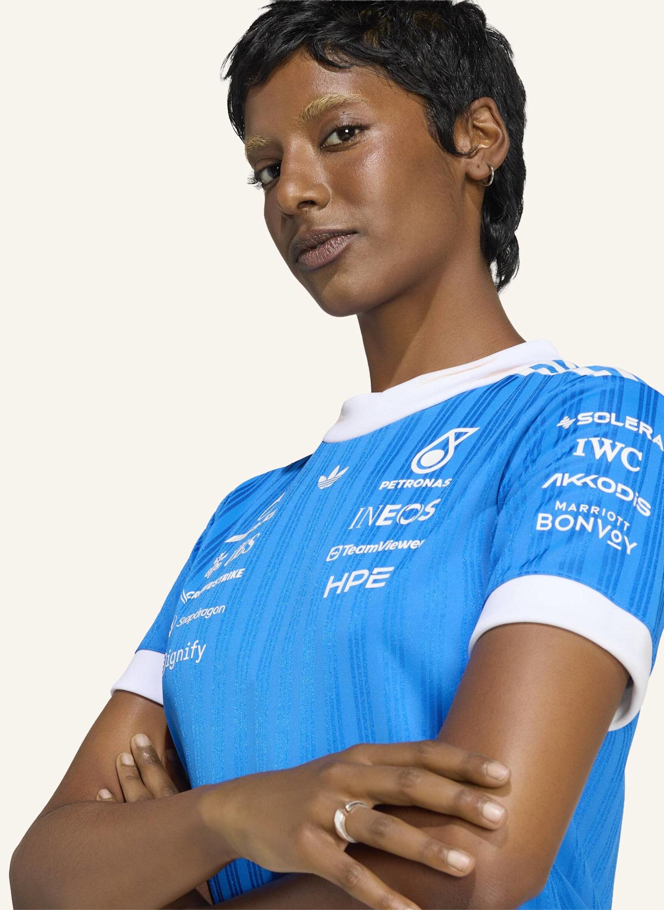 adidas MERCEDES AMG PETRONAS FORMEL 1 TEAM BLUE WONDER AUTHENTIC DRIVER TRIKOT: BLAU