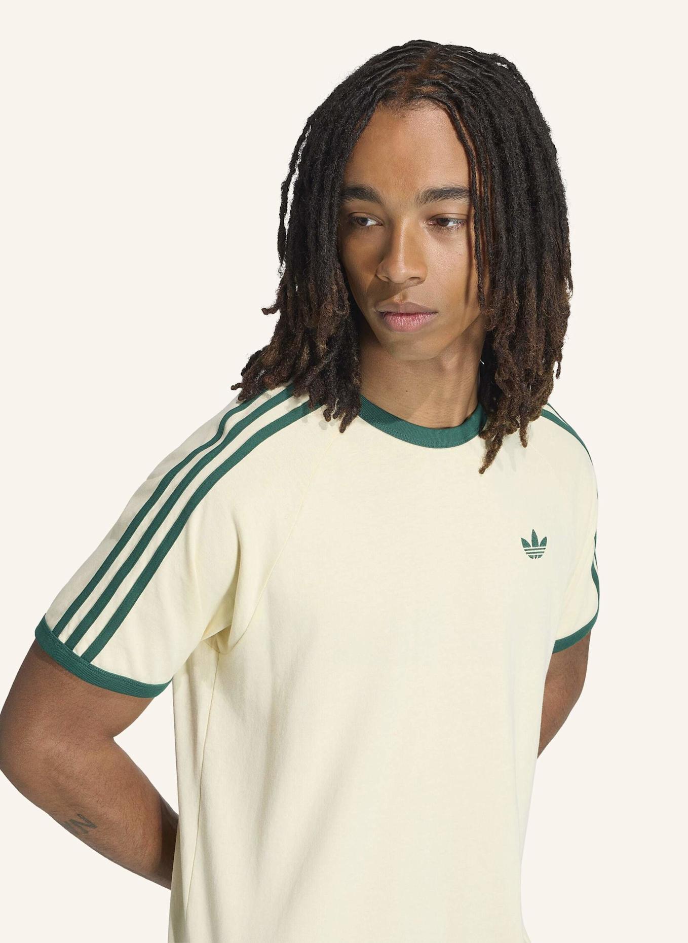 adidas Originals T-SHIRT, 3-STREIFEN: CREME/ GRÜN