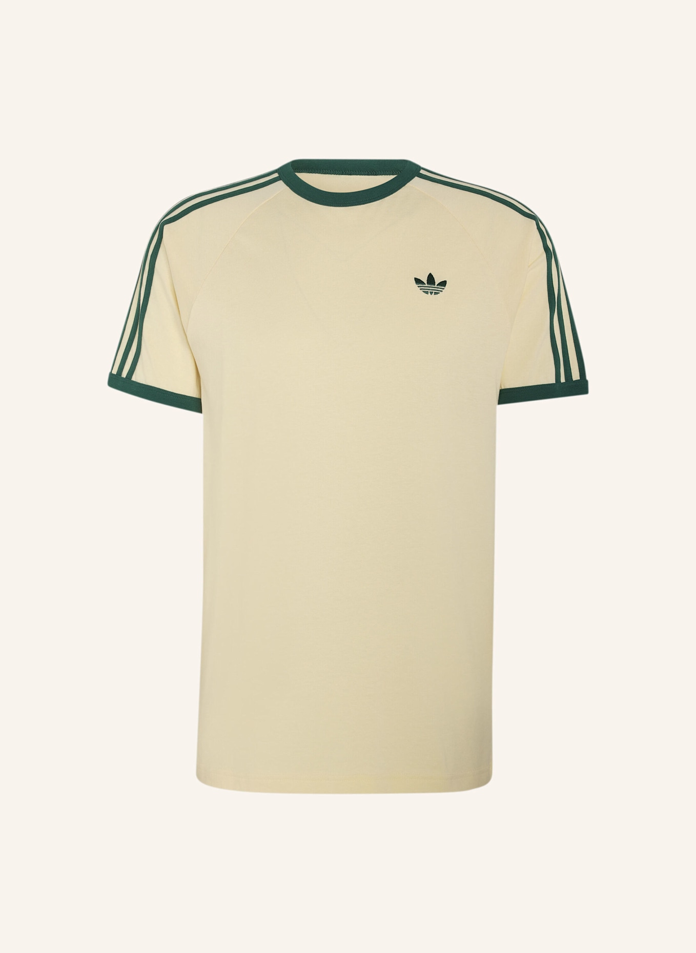 adidas Originals T-SHIRT, 3-STREIFEN: CREME/ GRÜN