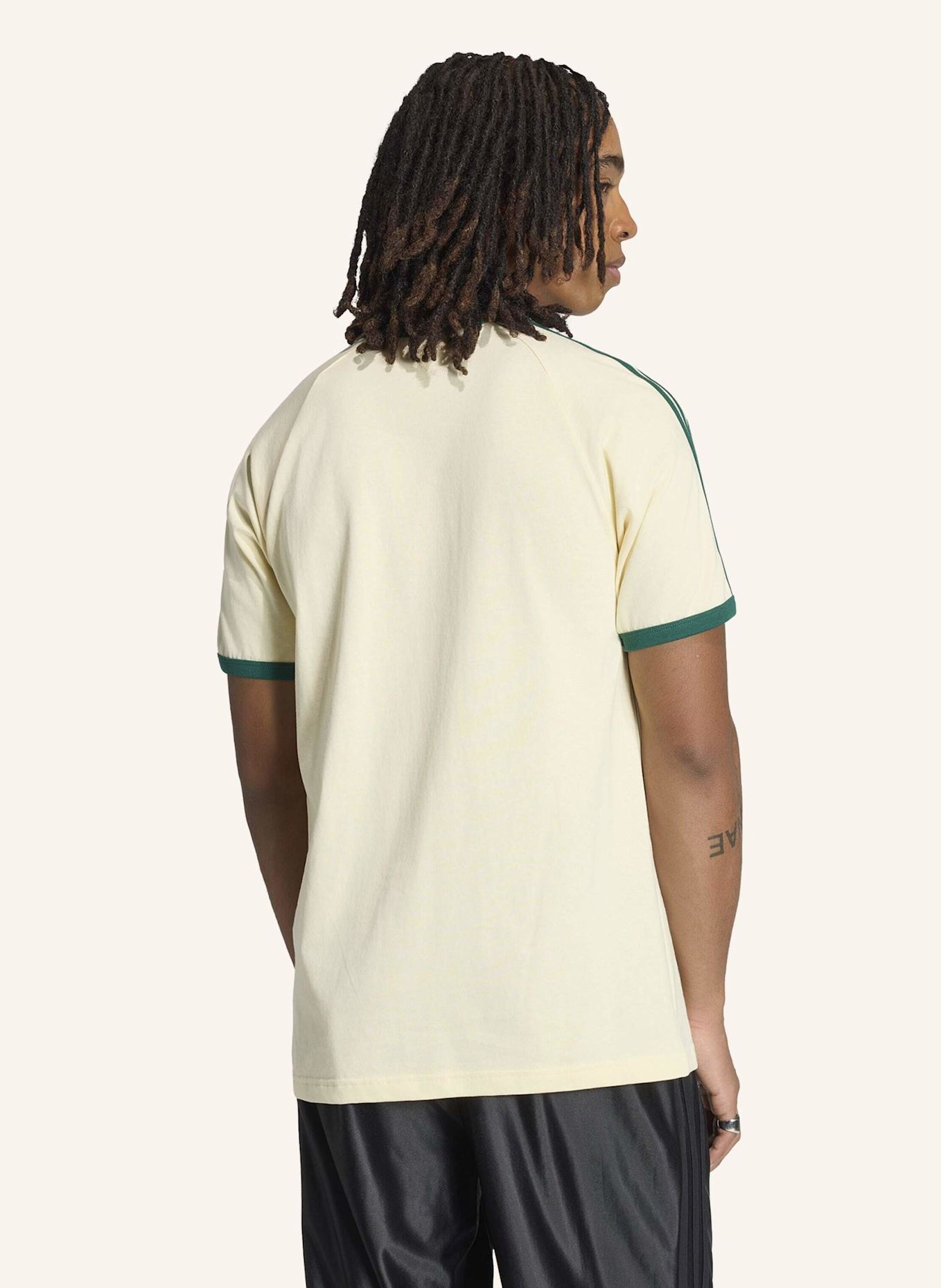 adidas Originals T-SHIRT, 3-STREIFEN: CREME/ GRÜN