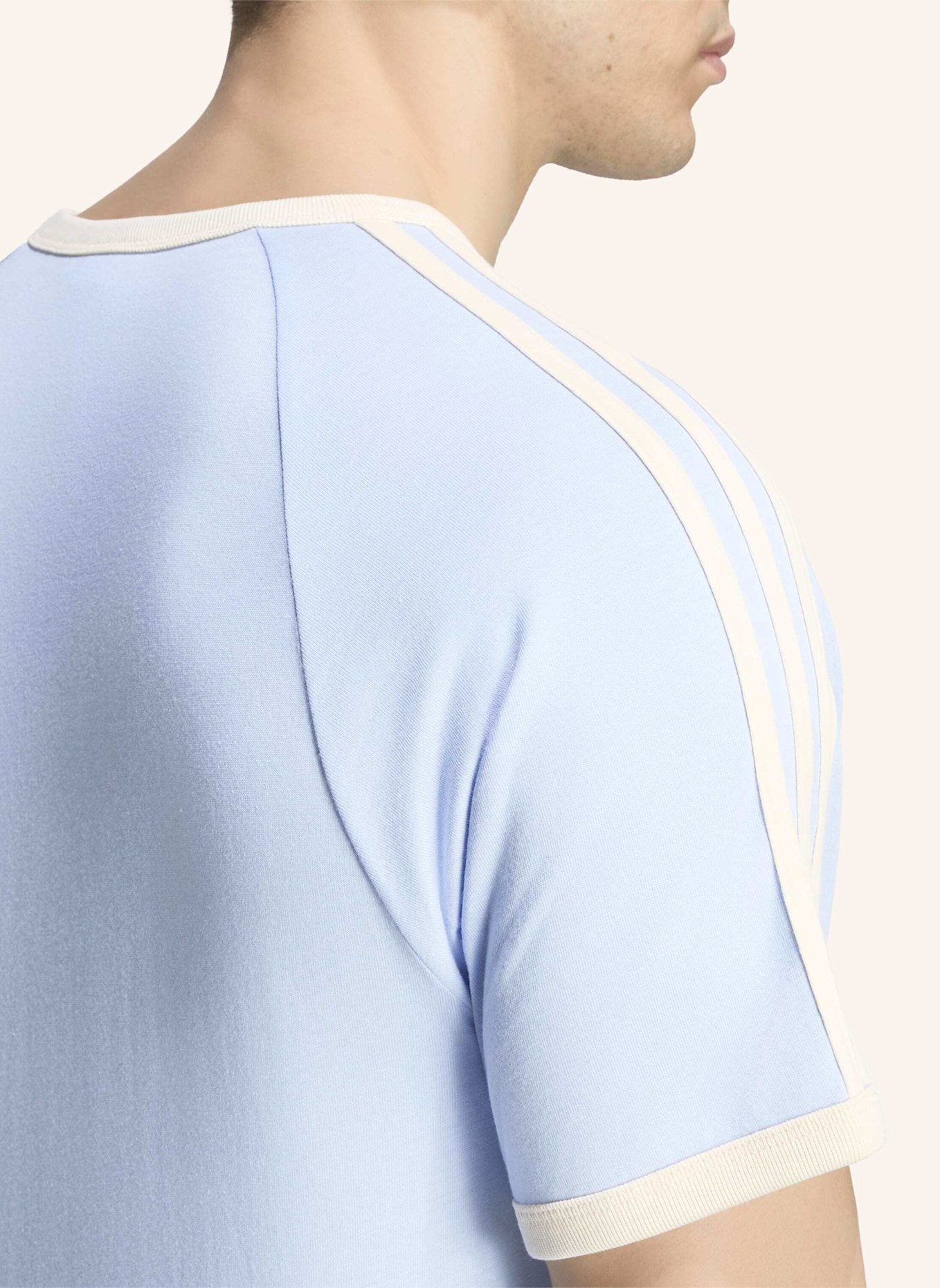 adidas Originals T-SHIRT, 3-STREIFEN: BLAU/ CREME