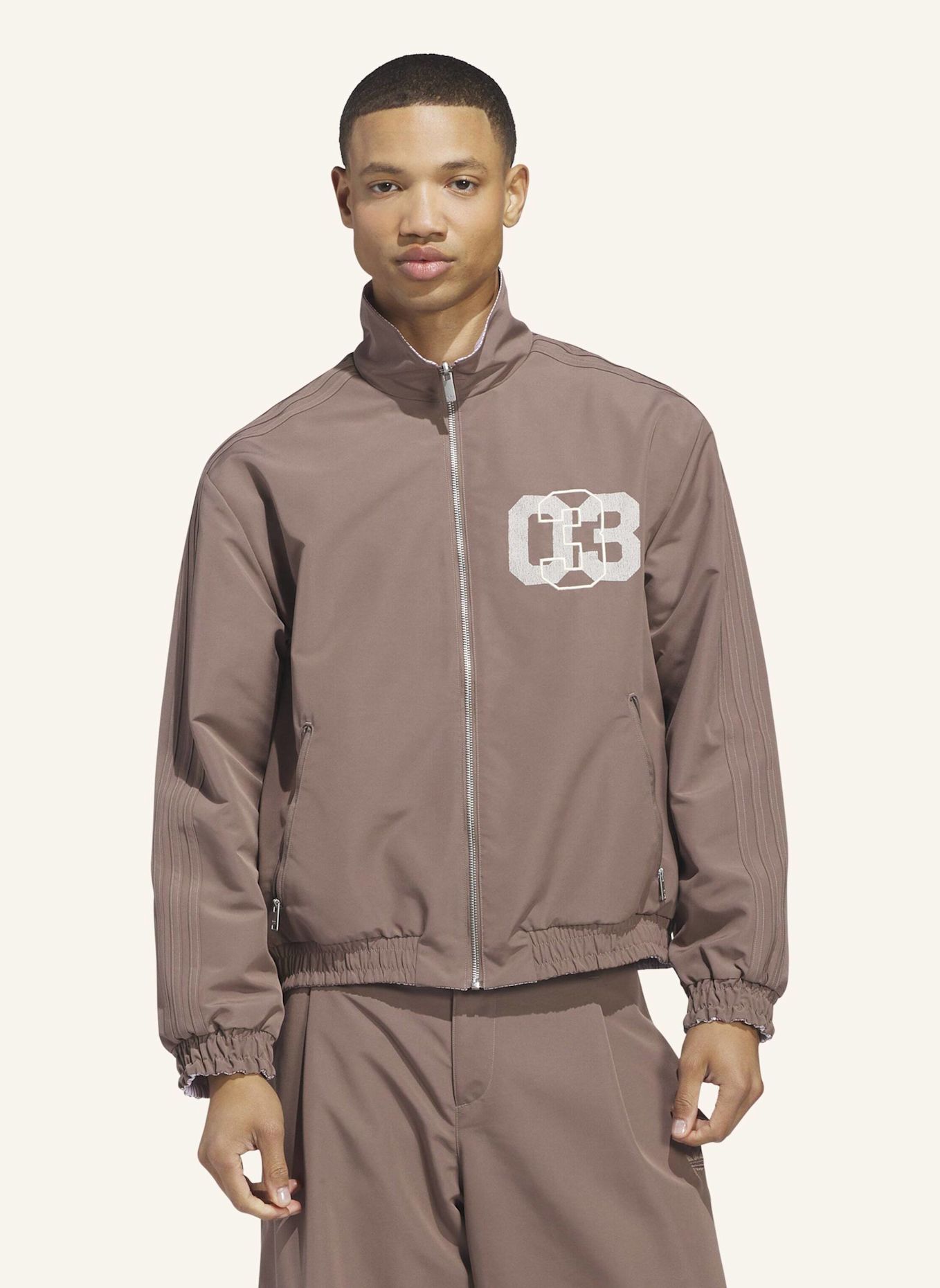 adidas Originals FIREBIRD COACH JACKE: BRAUN/ ROT