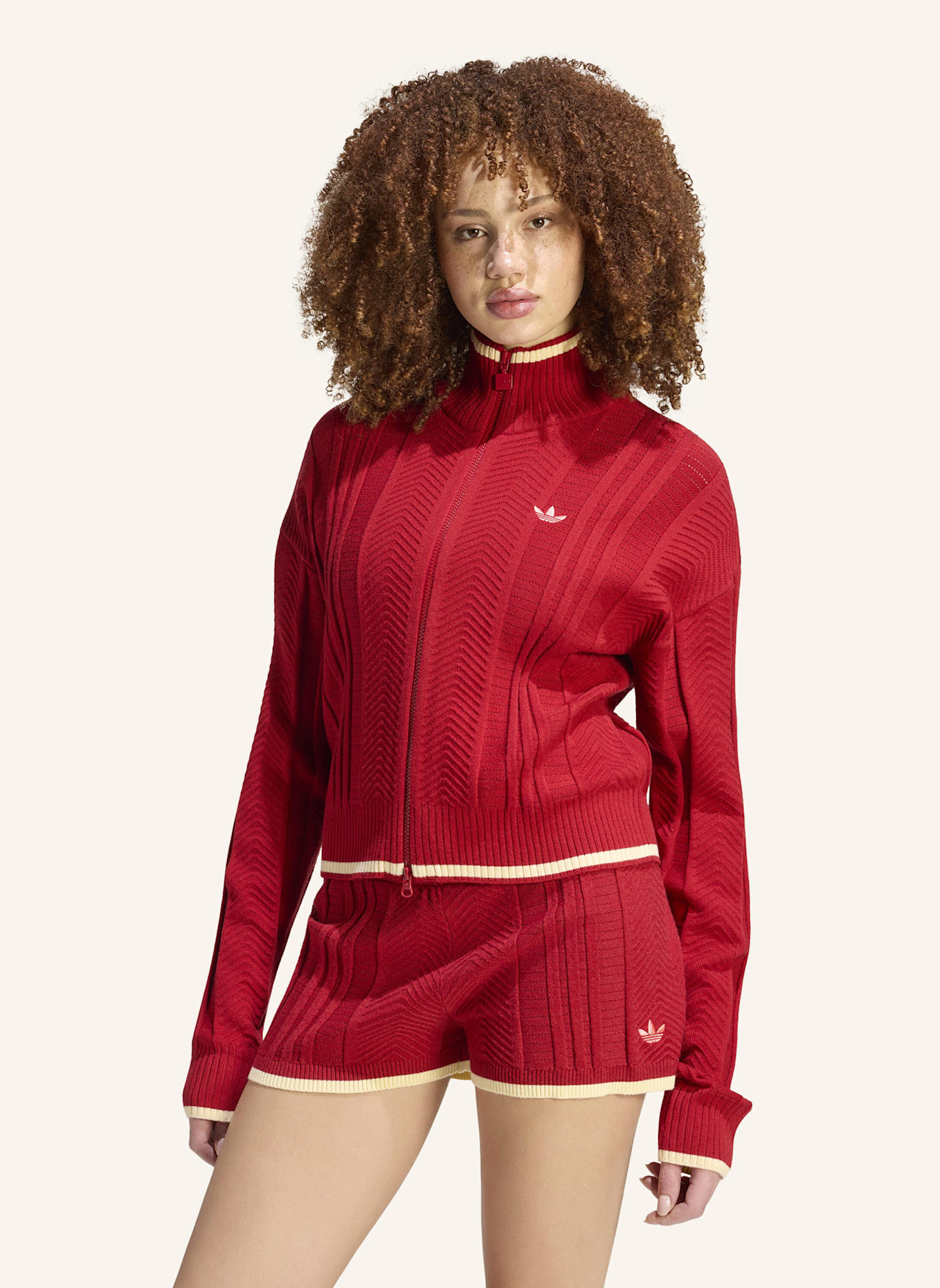 adidas Originals FIREBIRD ORIGINALS JACKE, ZOPFMUSTER: ROT
