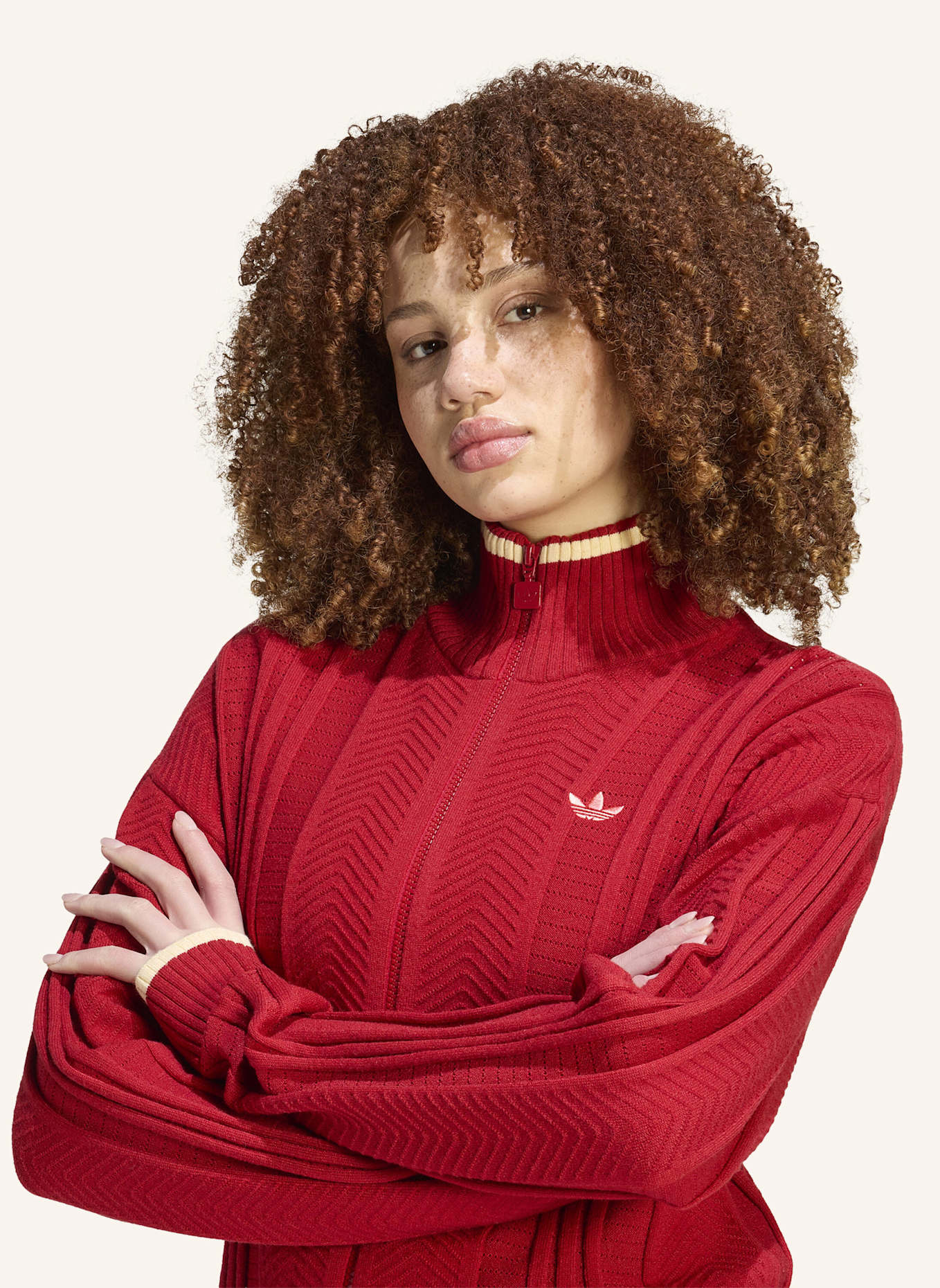 adidas Originals FIREBIRD ORIGINALS JACKE, ZOPFMUSTER: ROT
