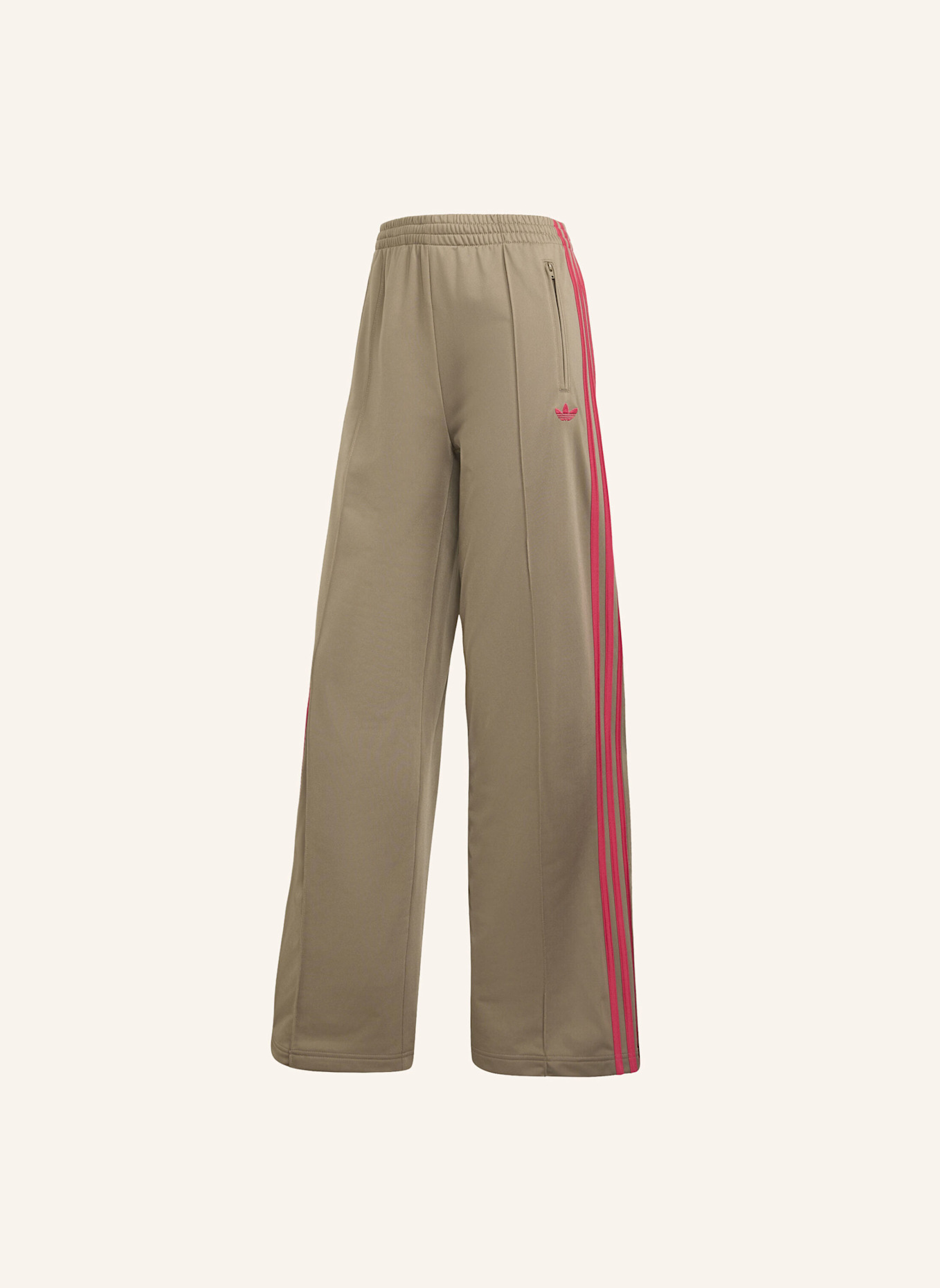 adidas Originals Track Pants FB LOOSE: KHAKI/ ROSA