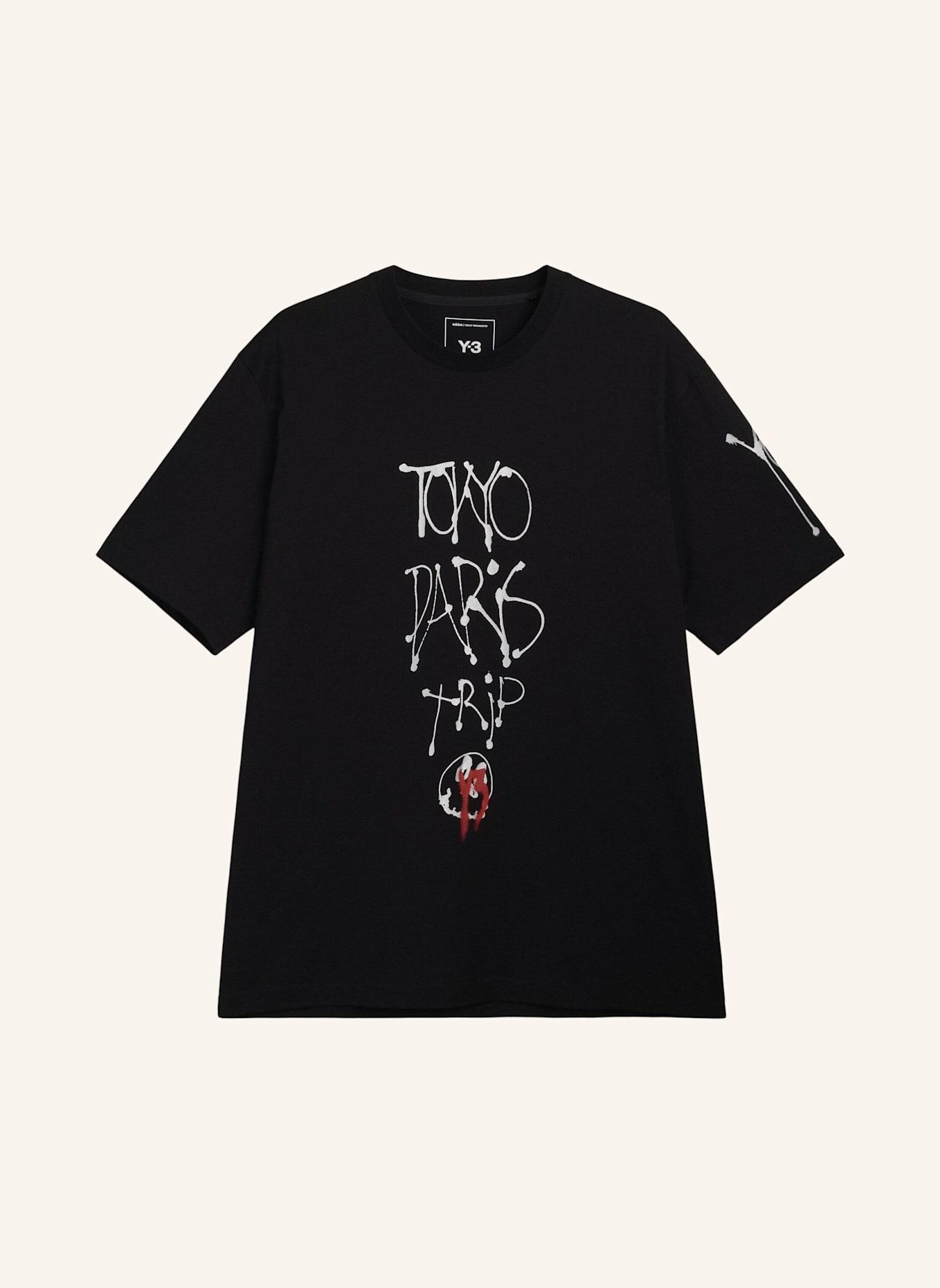 Y-3 Y-3 CHITO CITY GRAPHIC T-SHIRT, KURZÄRMELIG: SCHWARZ