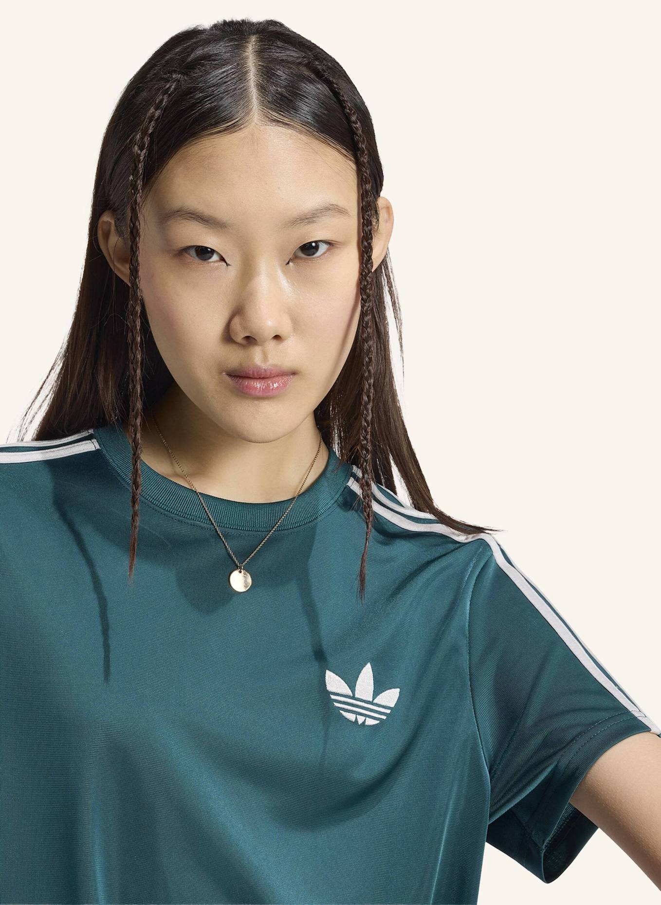 adidas Originals FIREBIRD T-SHIRT: GRÜN/ GRAU