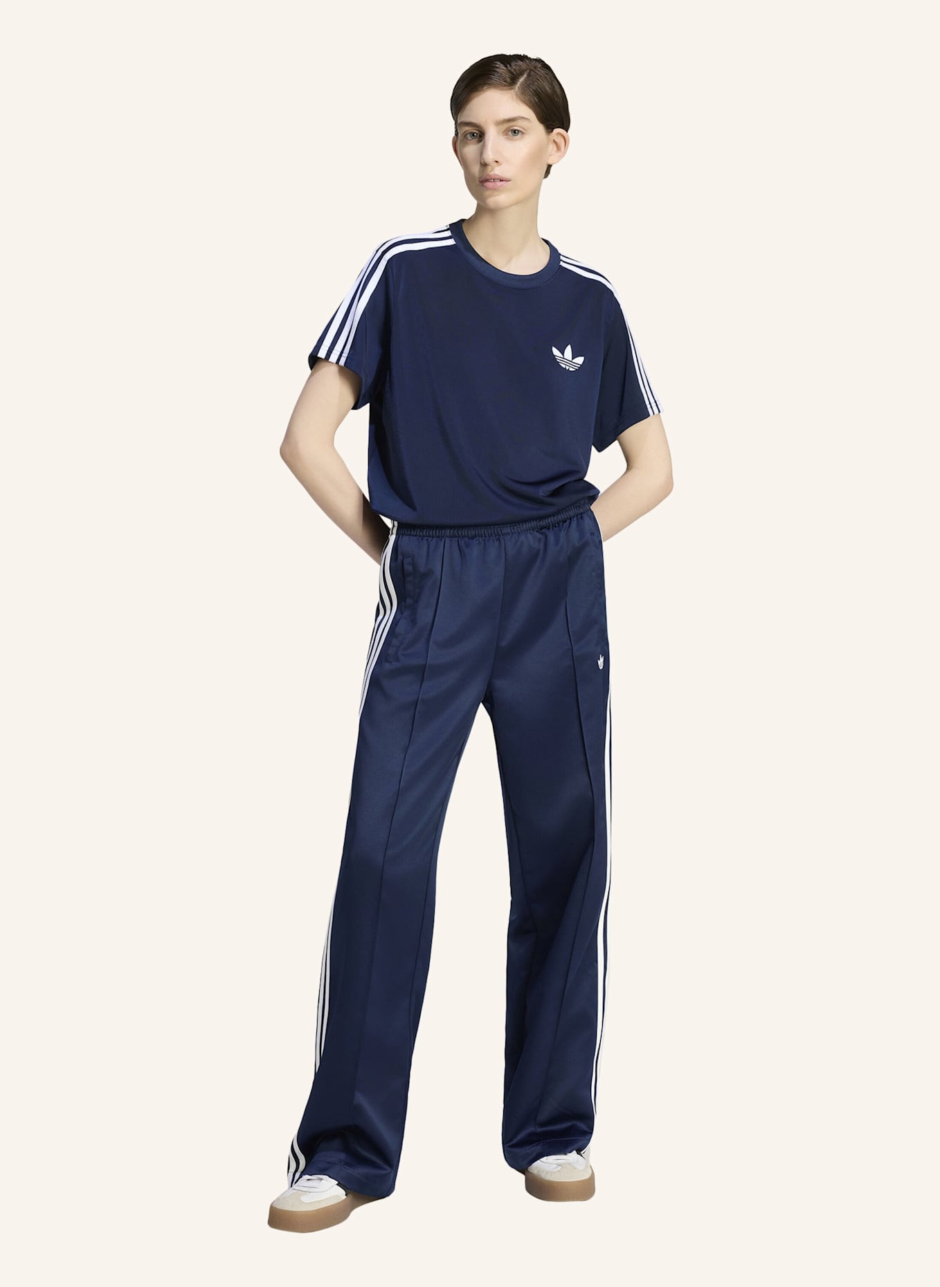 adidas Originals FIREBIRD T-SHIRT: BLAU/ WEISS