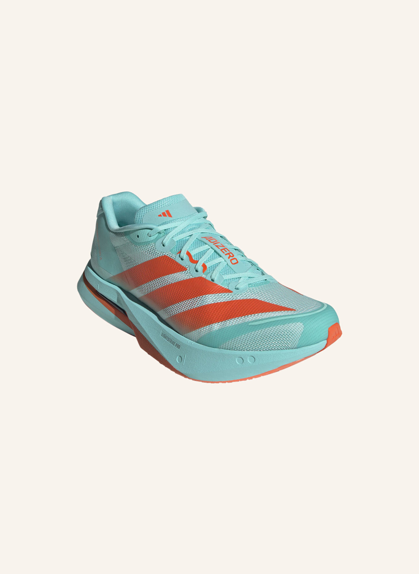 adidas Laufschuhe ADIZERO BOSTON 13: GRÜN/ ORANGE/ GRAU