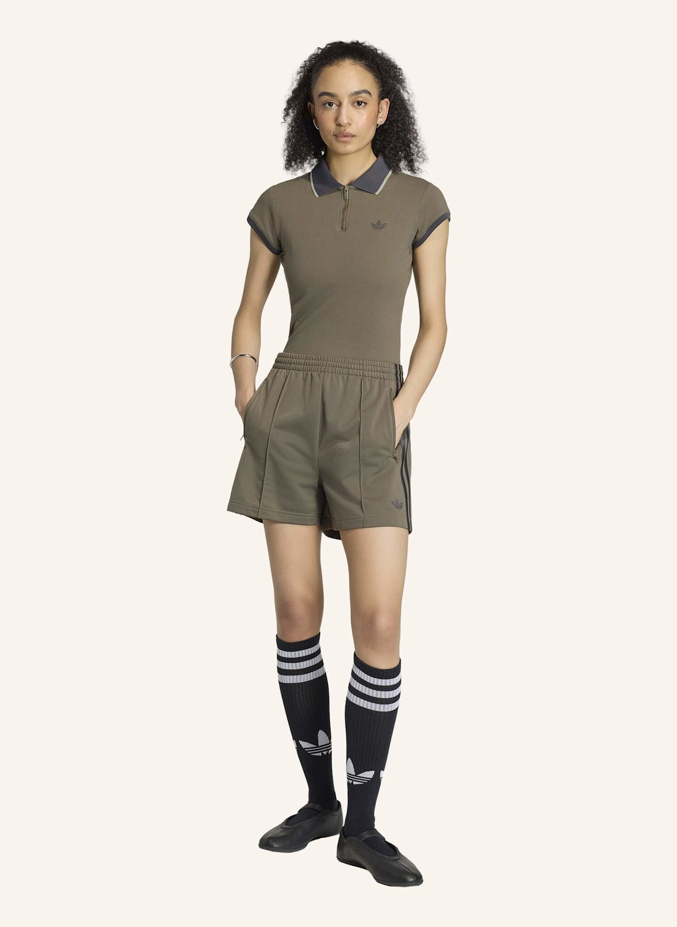 adidas Originals Shorts FIREBIRD: BRAUN/ SCHWARZ