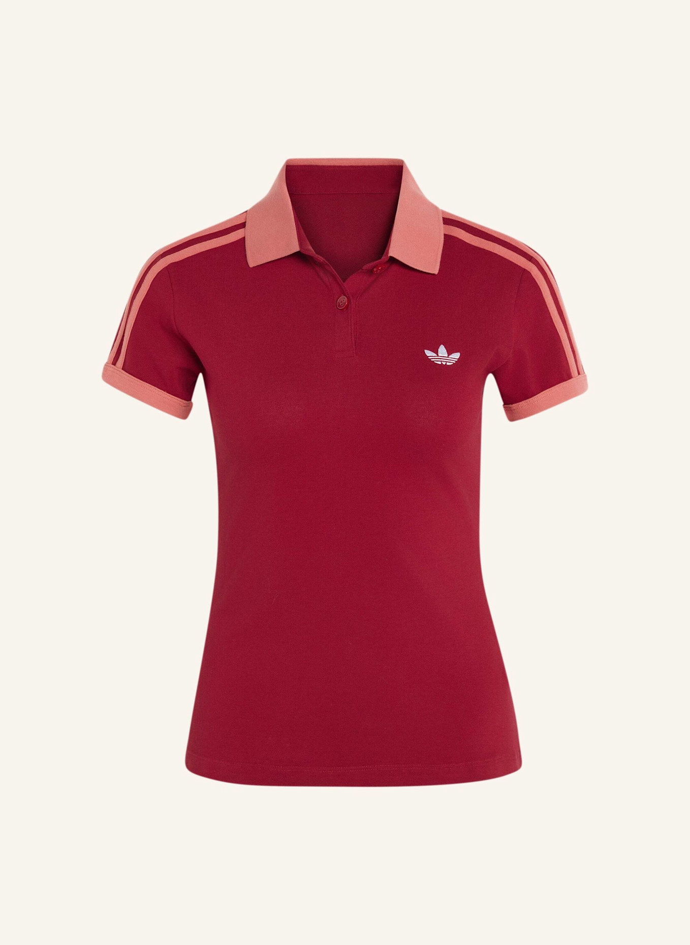 adidas Originals 3-STREIFEN POLOSHIRT: ROT