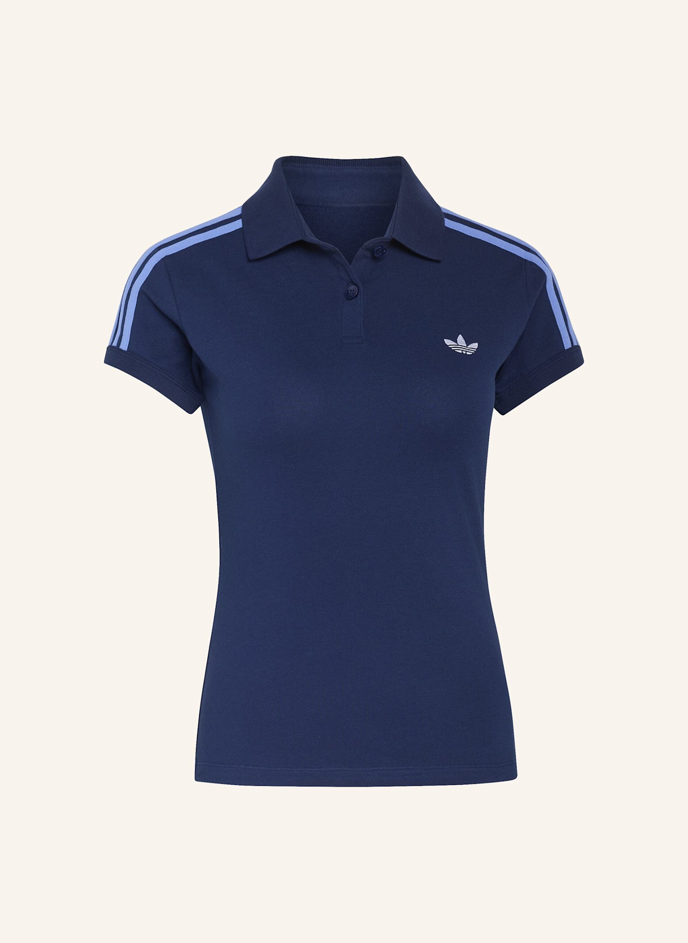 adidas Originals 3-STREIFEN POLOSHIRT: BLAU