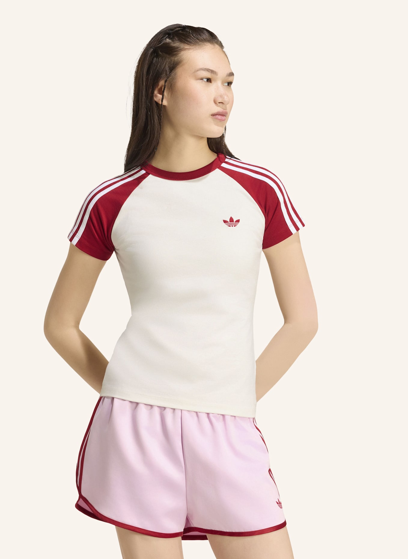 adidas Originals SST T-SHIRT: WEISS/ ROT