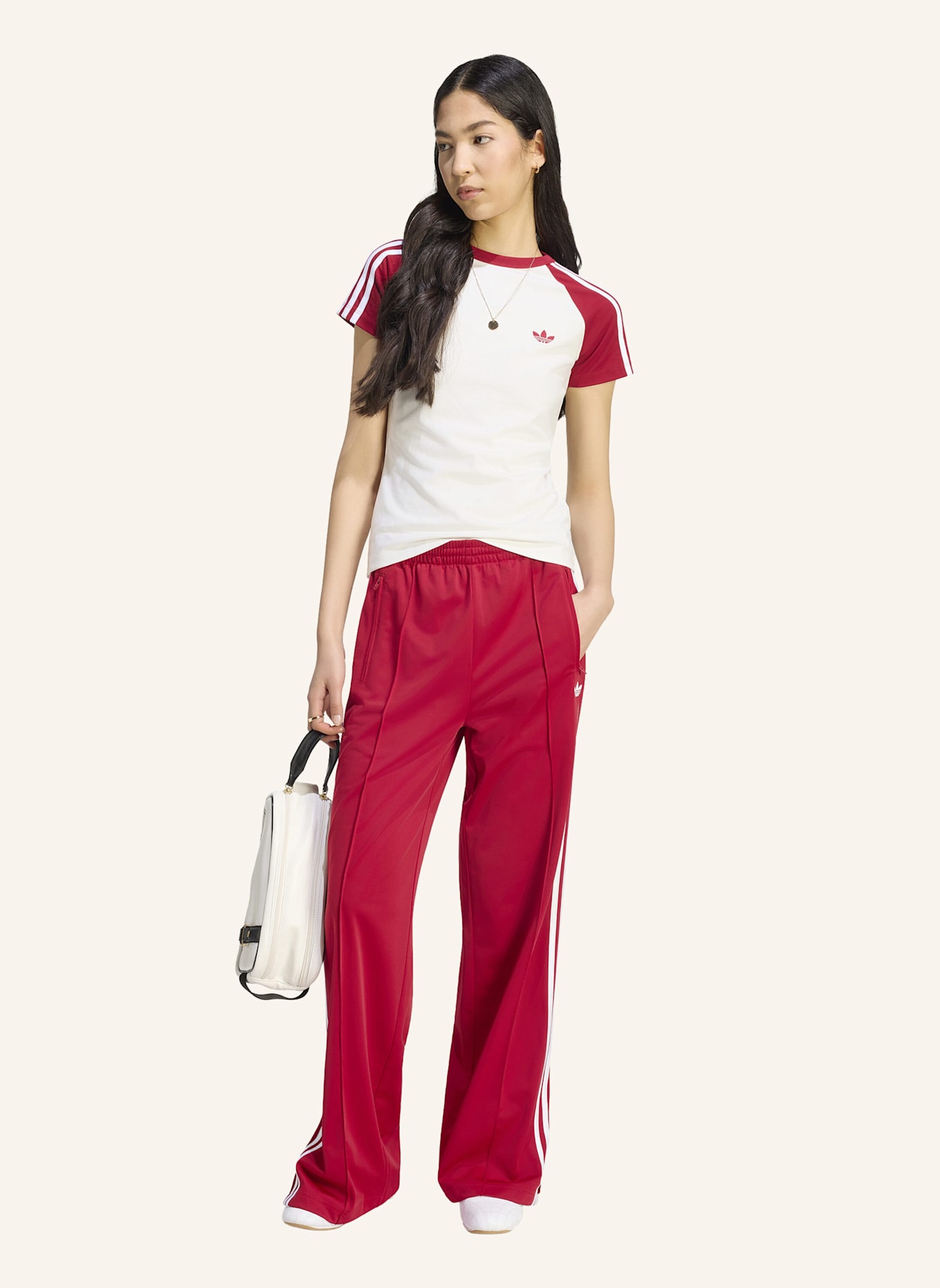 adidas Originals SST T-SHIRT: WEISS/ ROT