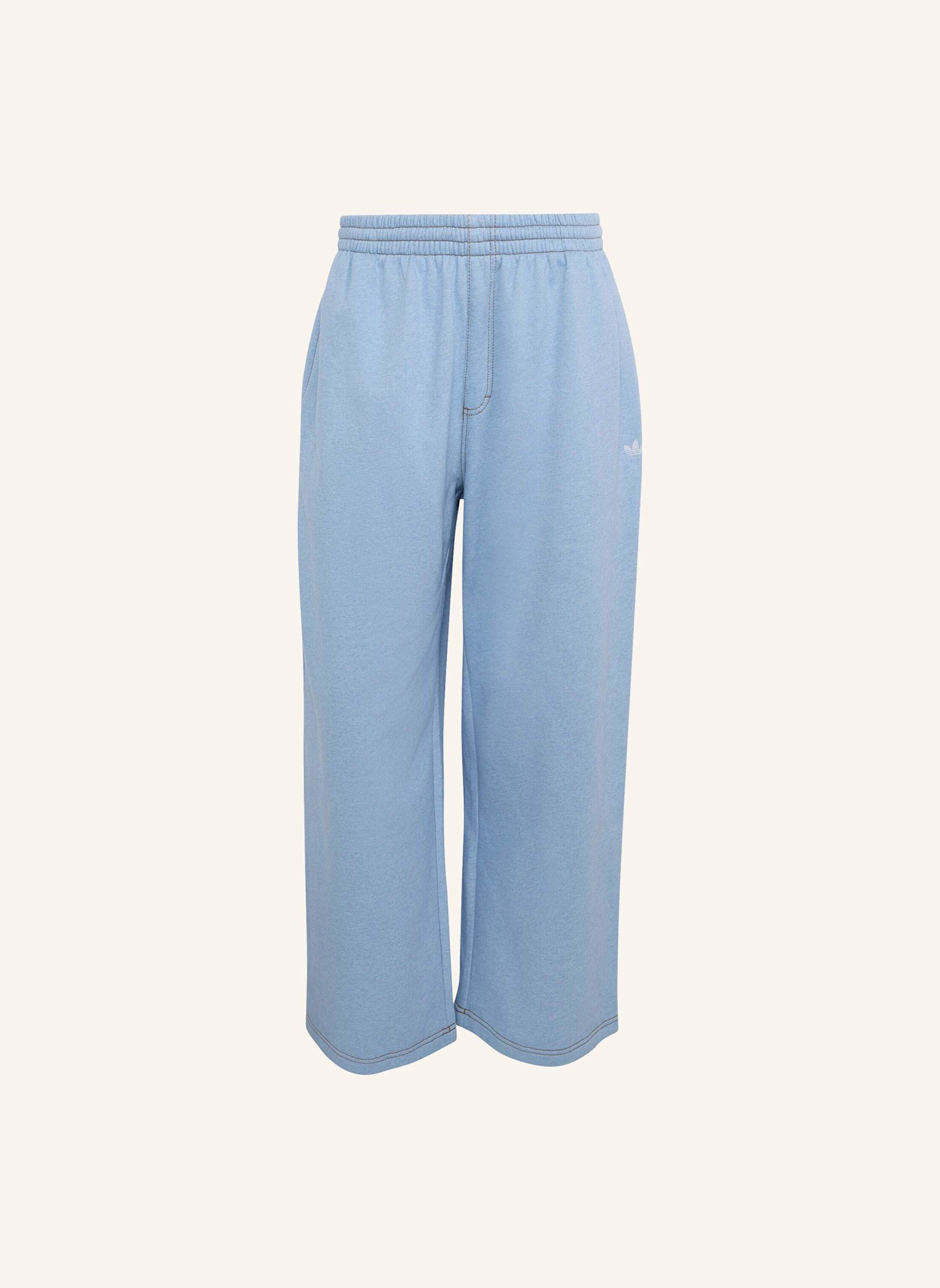 adidas Originals TREFOIL ESSENTIALS BAGGY-HOSE, MELIERT, BEINABSCHLÜSSE OHNE SAUM: HELLBLAU