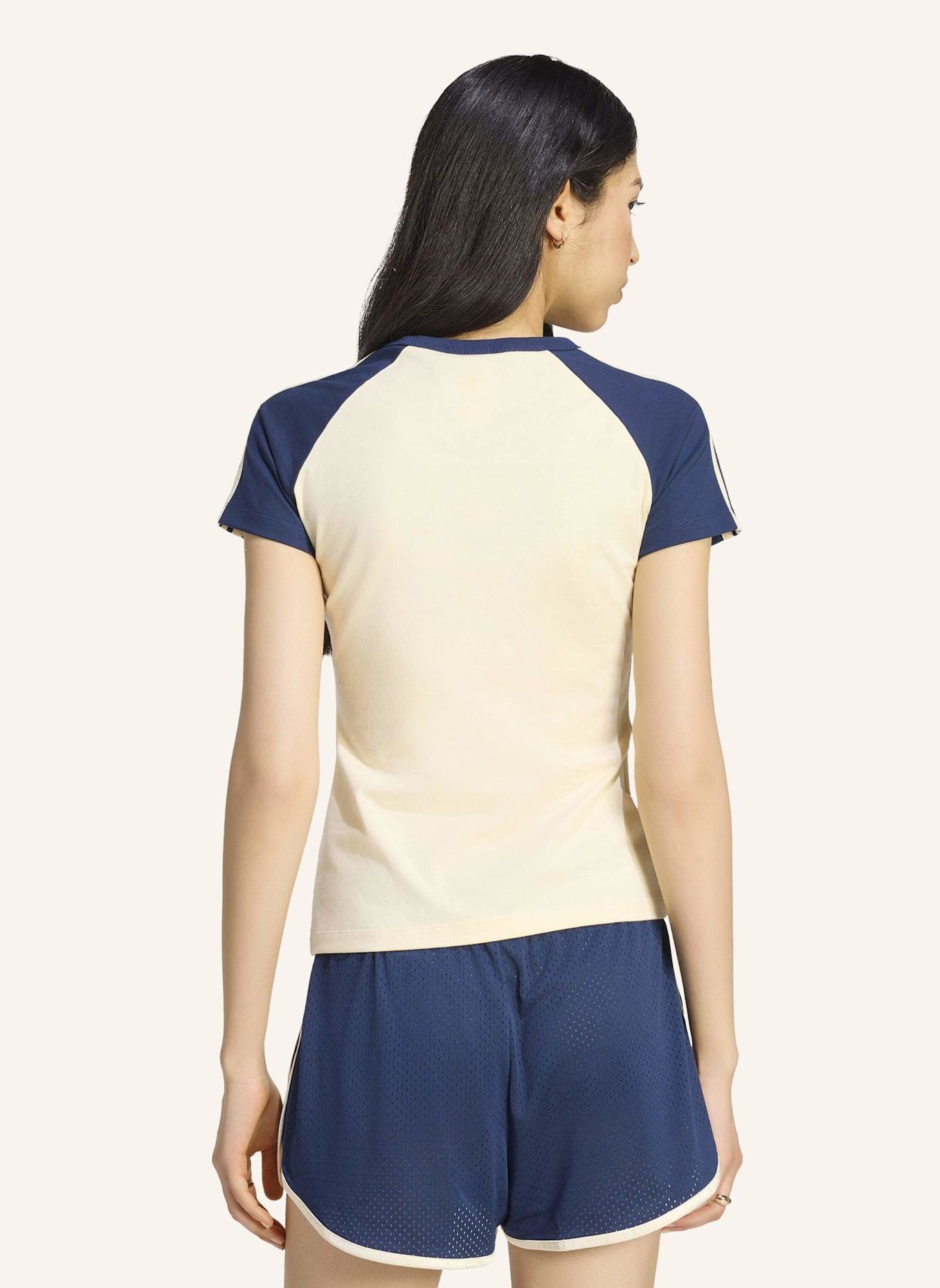 adidas Originals SST T-SHIRT: CREME/ BLAU
