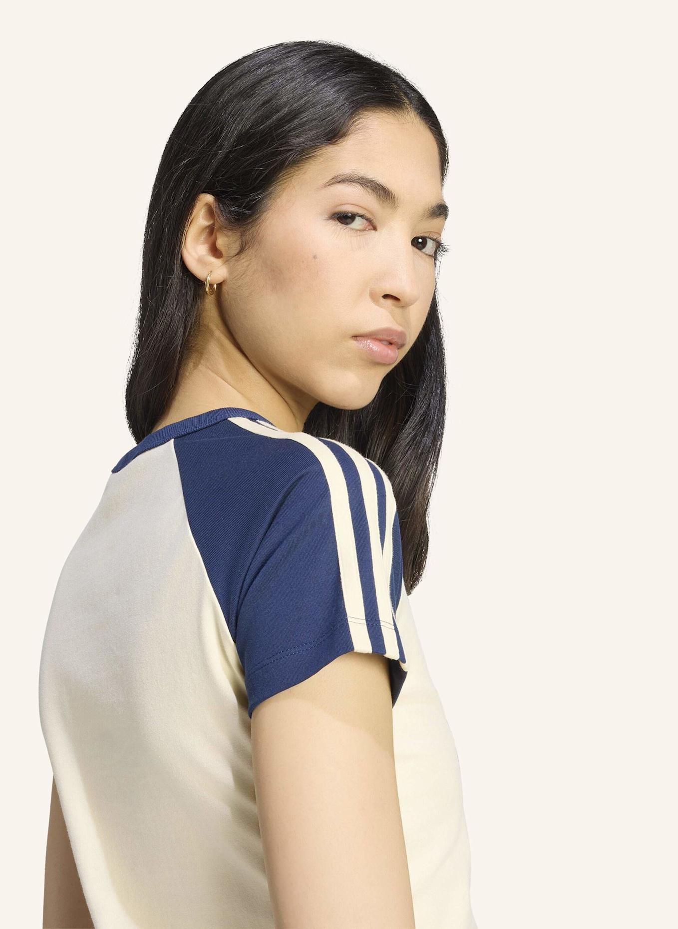 adidas Originals SST T-SHIRT: CREME/ BLAU