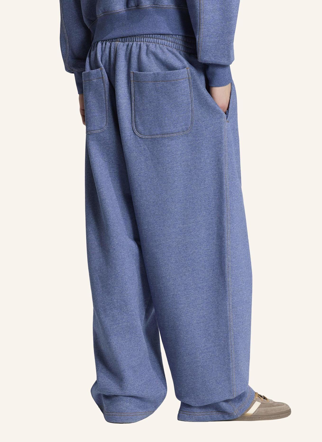 adidas Originals TREFOIL ESSENTIALS BAGGY-HOSE, MELIERT, BEINABSCHLÜSSE OHNE SAUM: BLAU