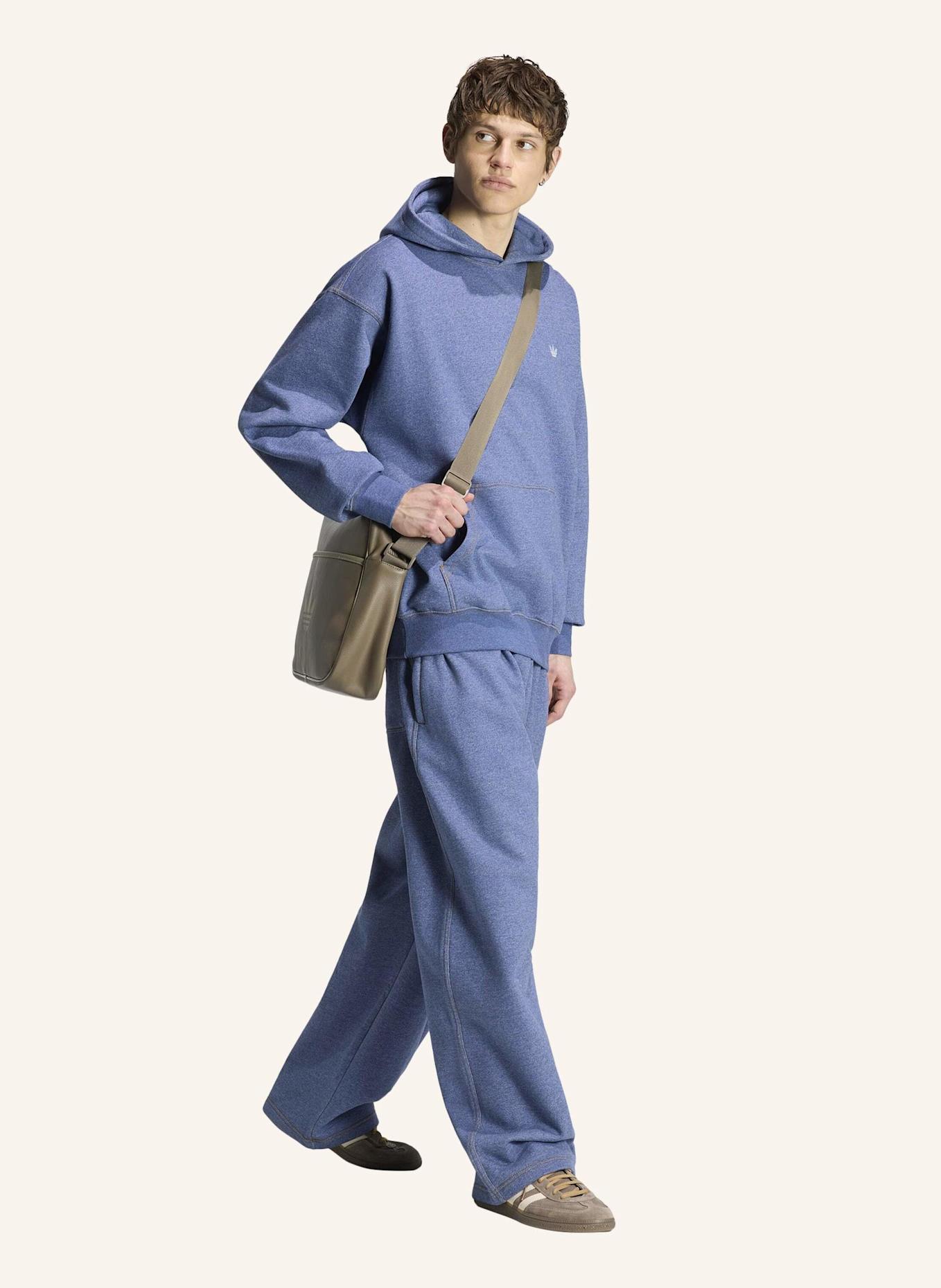 adidas Originals TREFOIL ESSENTIALS BAGGY-HOSE, MELIERT, BEINABSCHLÜSSE OHNE SAUM: BLAU