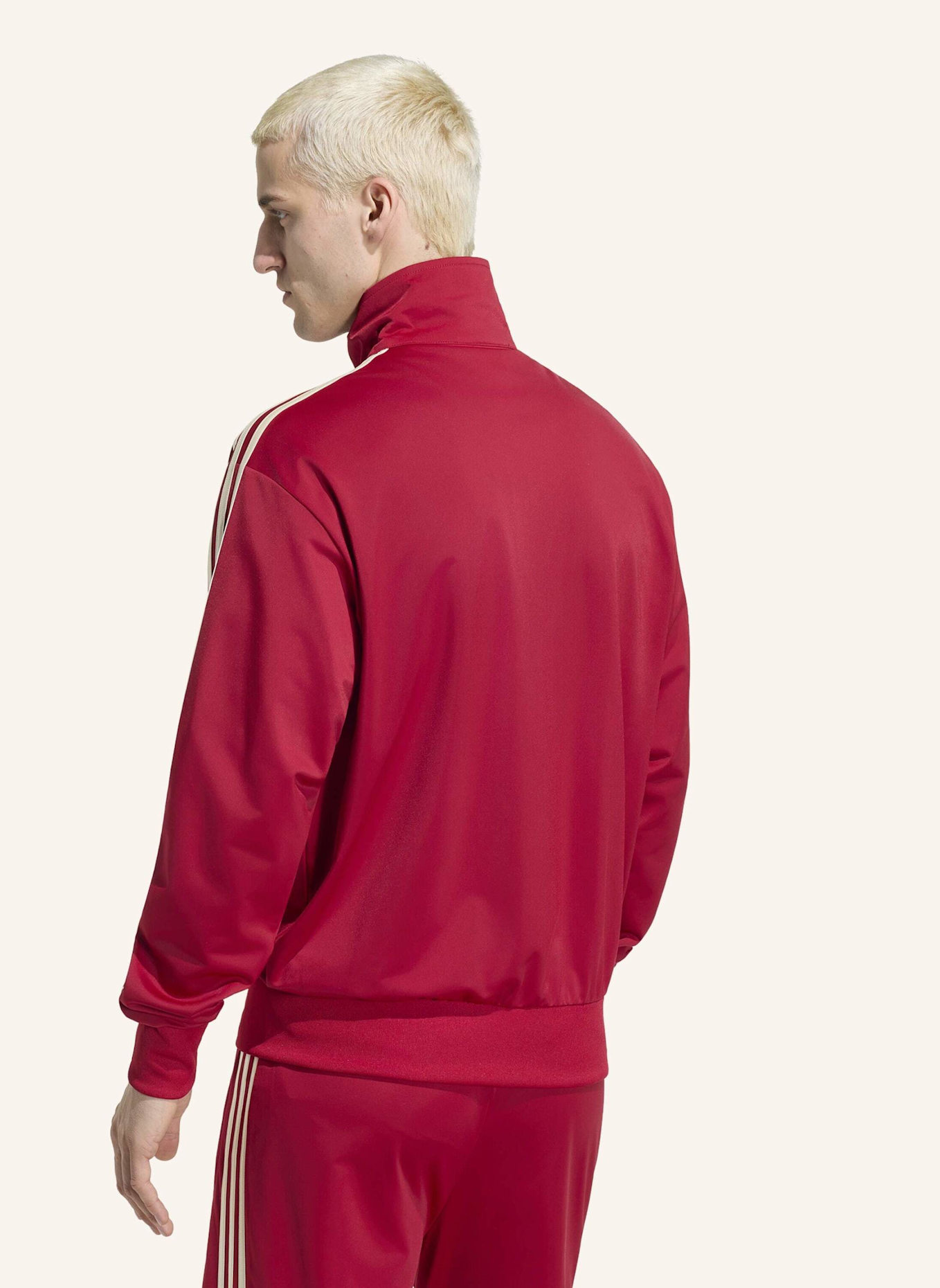 adidas Originals Sweatjacke FIREBIRD mit Galonstreifen: ROT/ CREME