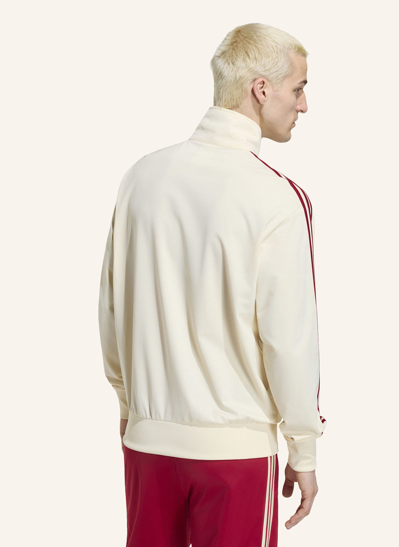 adidas Originals Sweatjacke FIREBIRD mit Galonstreifen: CREME/ ROT
