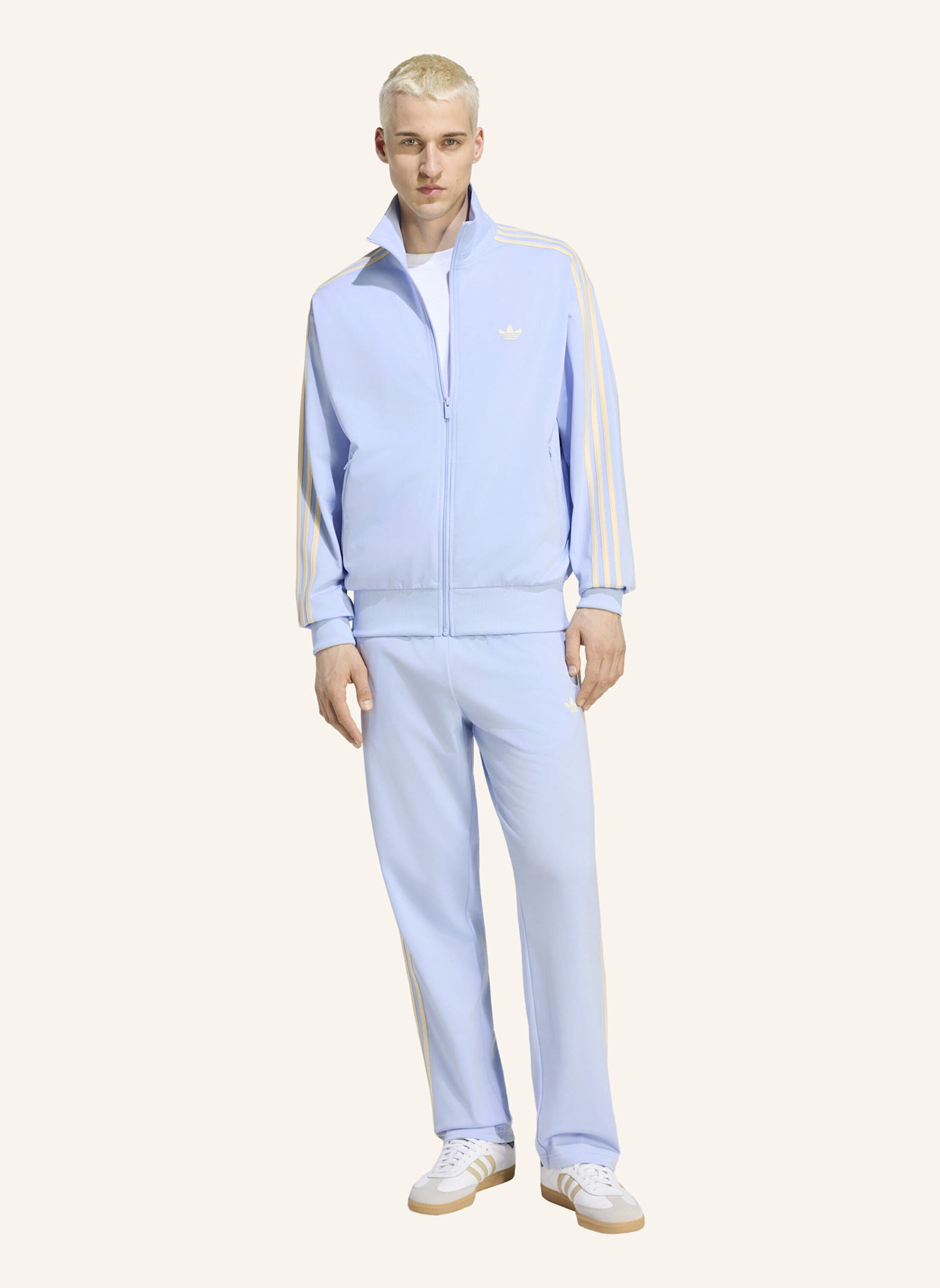 adidas Originals Sweatjacke FIREBIRD mit Galonstreifen: BLAU/ CREME