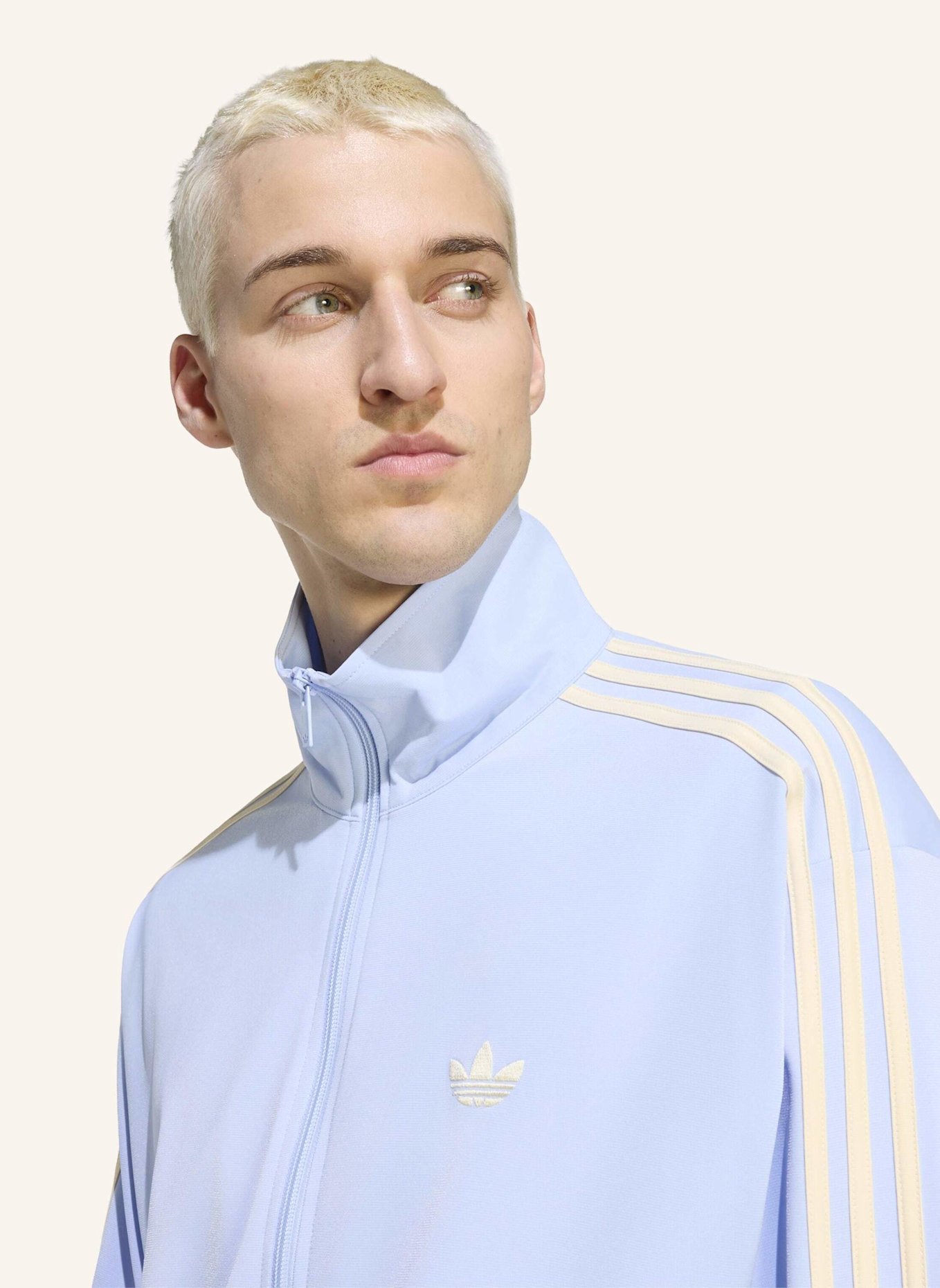 adidas Originals Sweatjacke FIREBIRD mit Galonstreifen: BLAU/ CREME