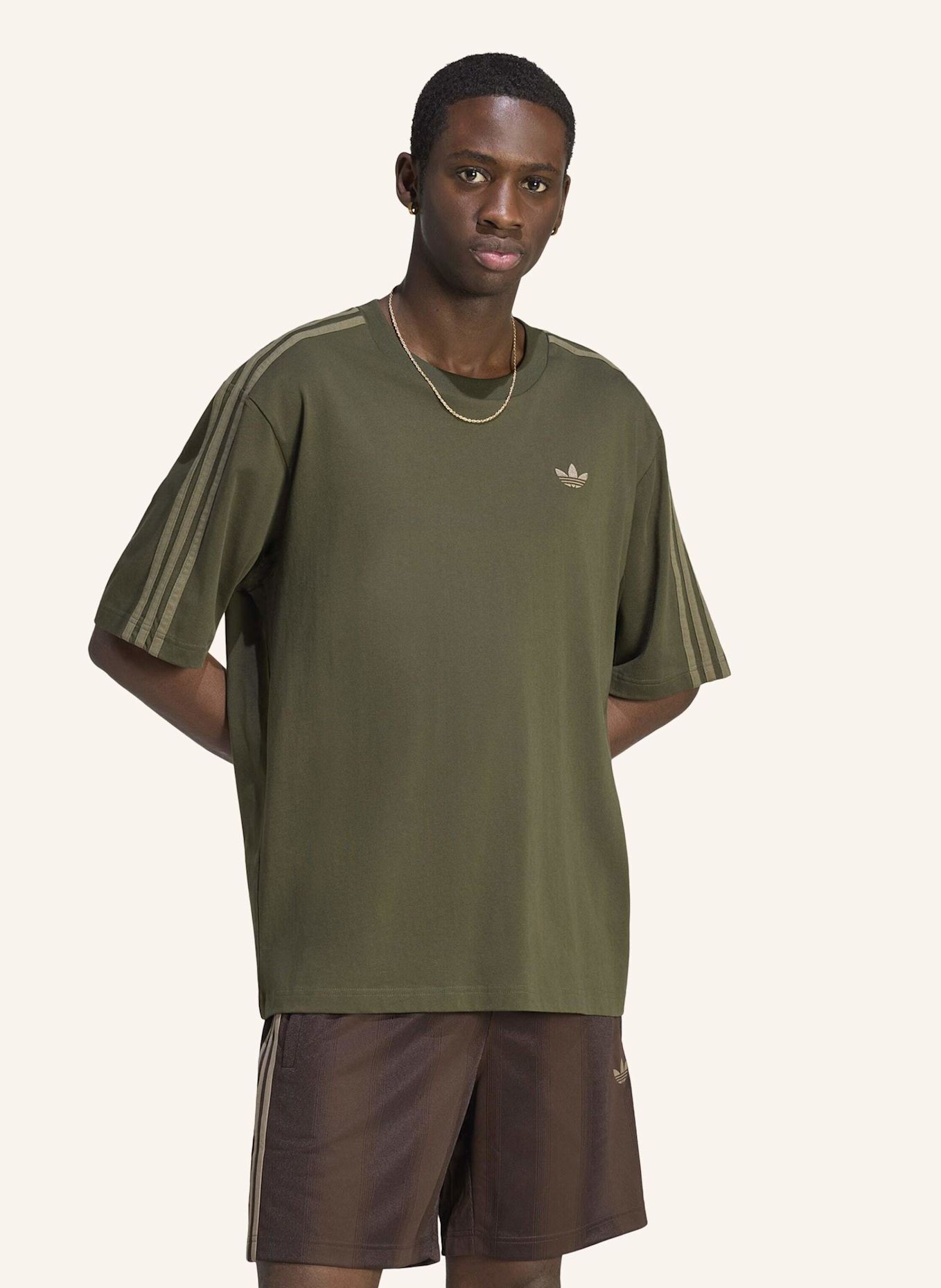 adidas Originals Oversized-Shirt 3-STREIFEN: SCHWARZ