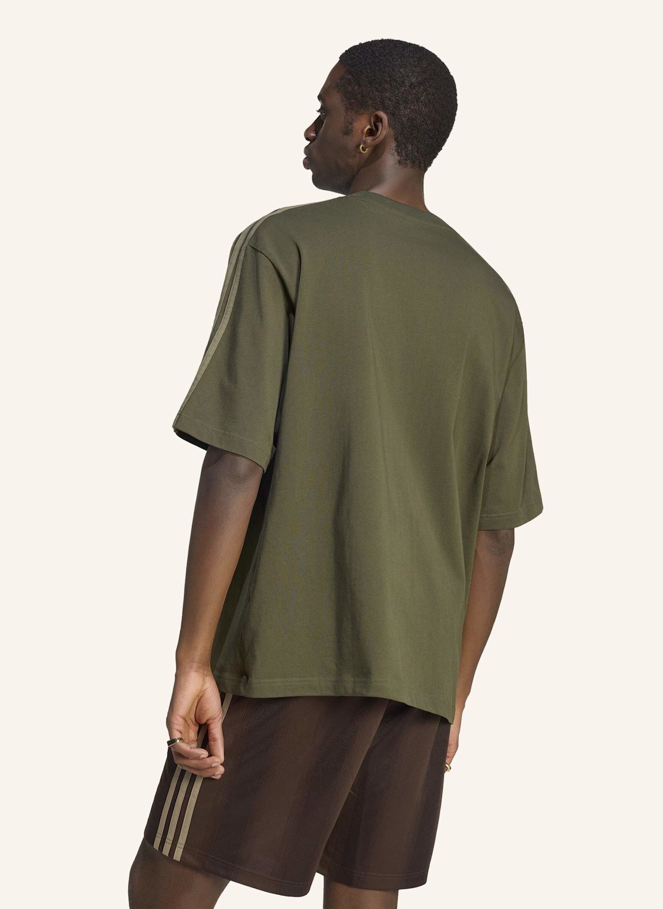 adidas Originals Oversized-Shirt 3-STREIFEN: SCHWARZ