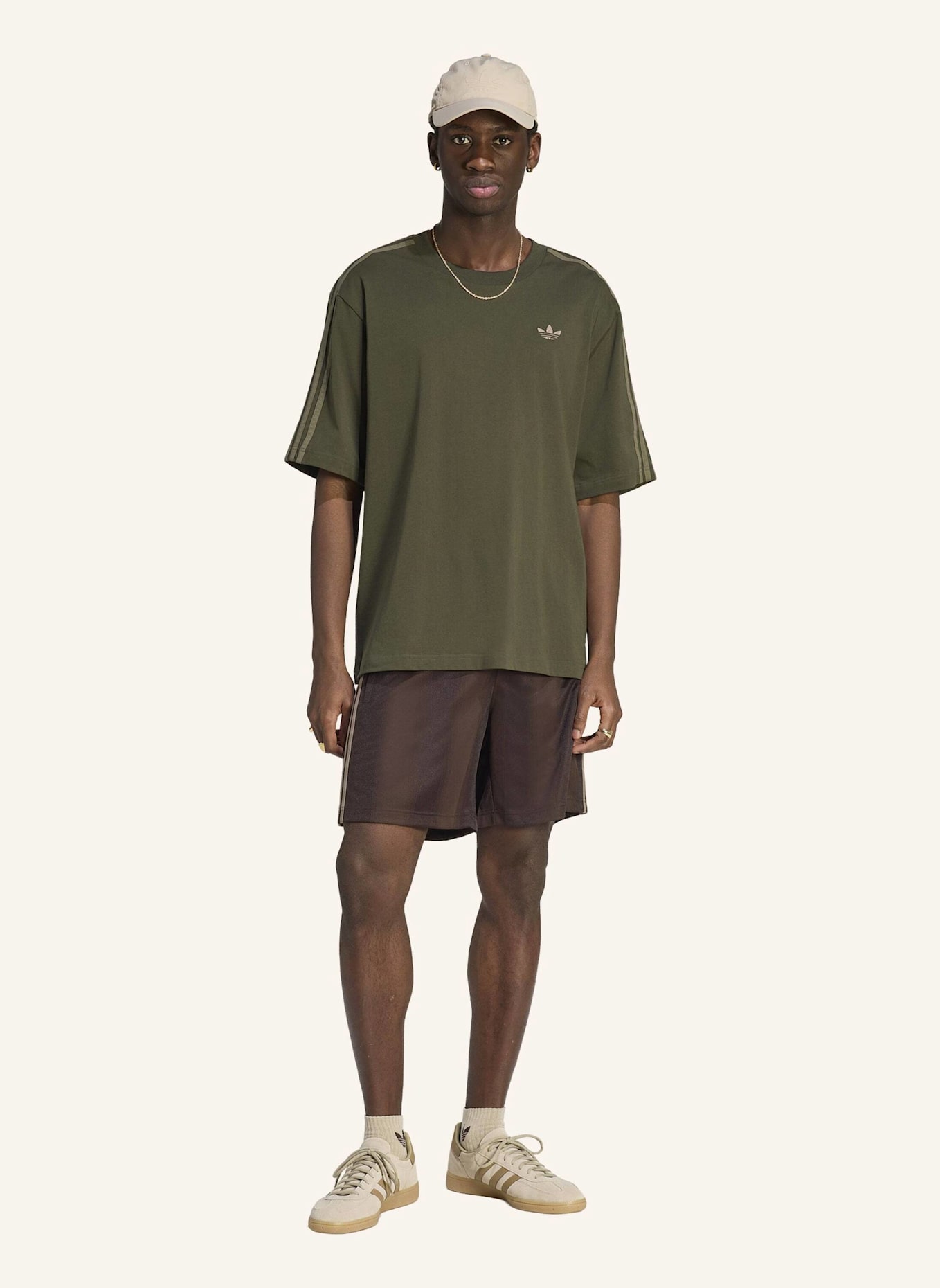 adidas Originals Oversized-Shirt 3-STREIFEN: SCHWARZ