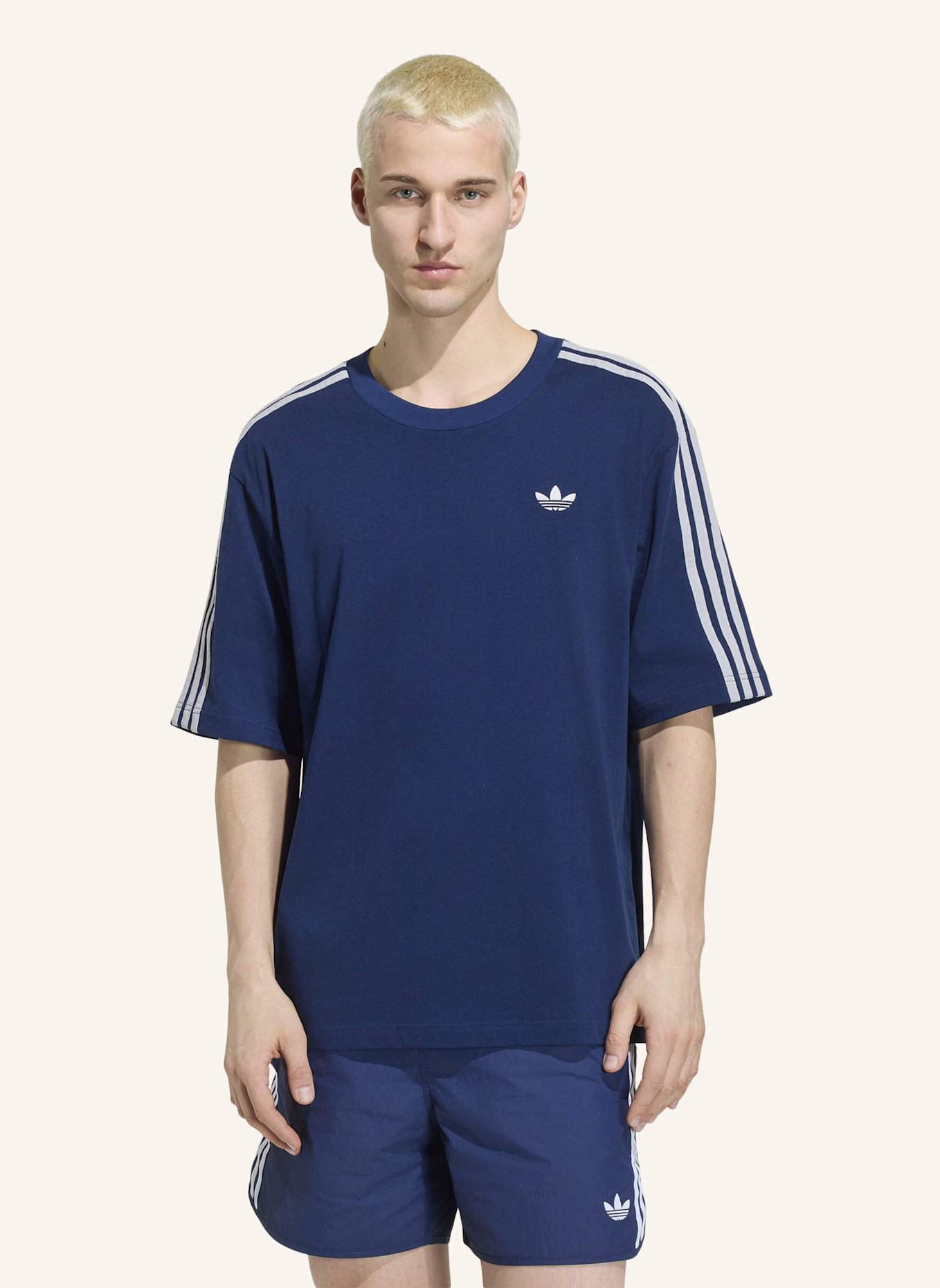 adidas Originals Oversized-Shirt 3-STREIFEN: BLAU