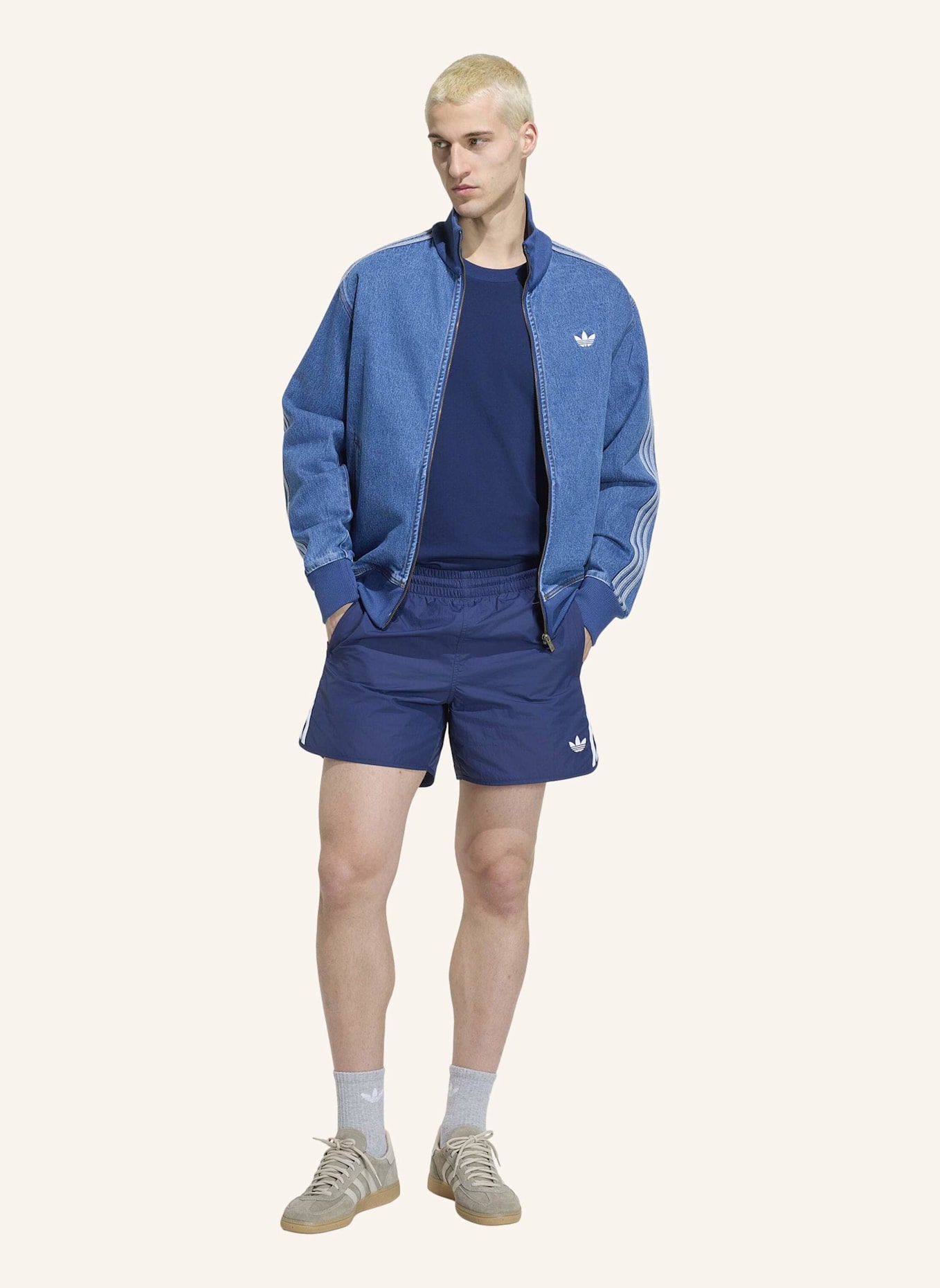adidas Originals Oversized-Shirt 3-STREIFEN: BLAU
