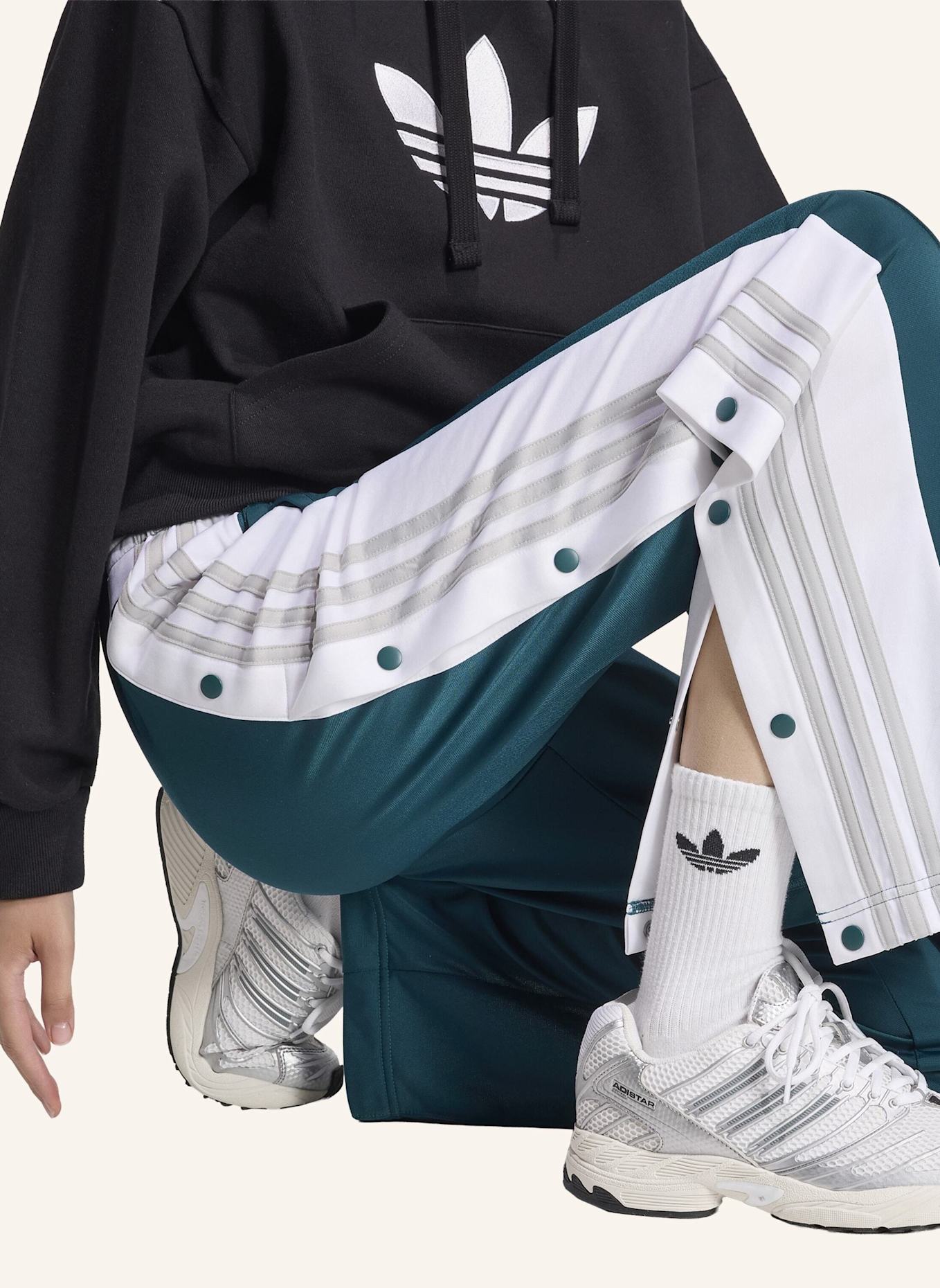 adidas Originals Track Pants ADIBREAK: GRÜN/ WEISS/ GRAU