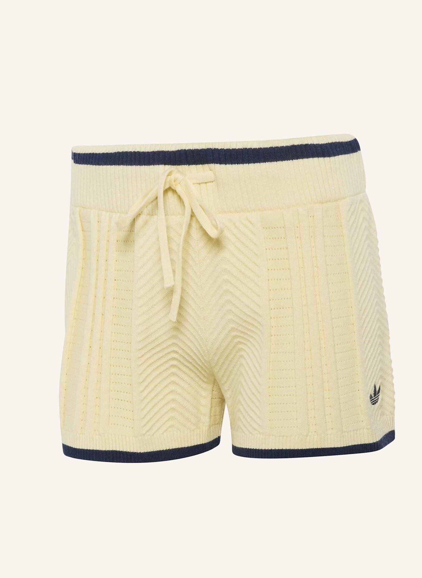 adidas Originals CABLE KNIT SHORTS: CREME