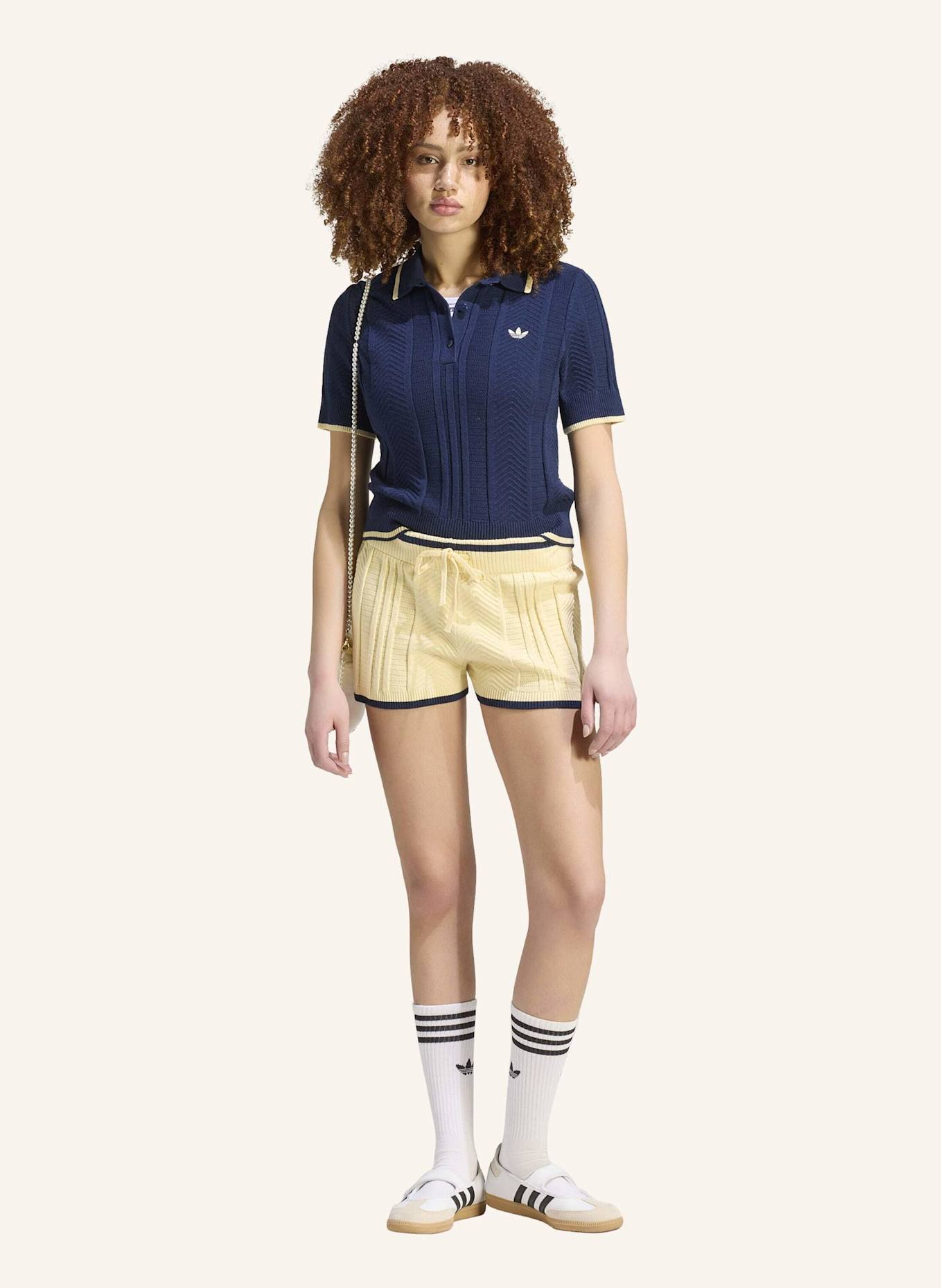 adidas Originals CABLE KNIT SHORTS: CREME