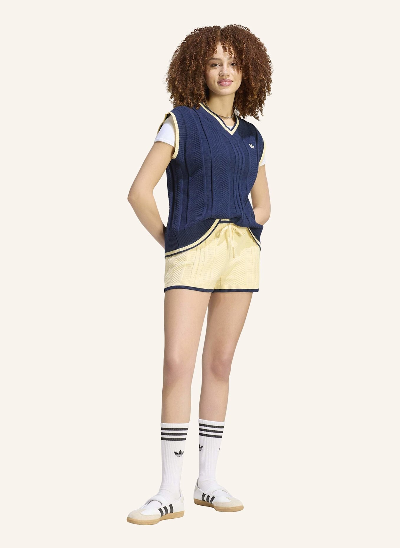 adidas Originals CABLE KNIT PULLUNDER: CREME