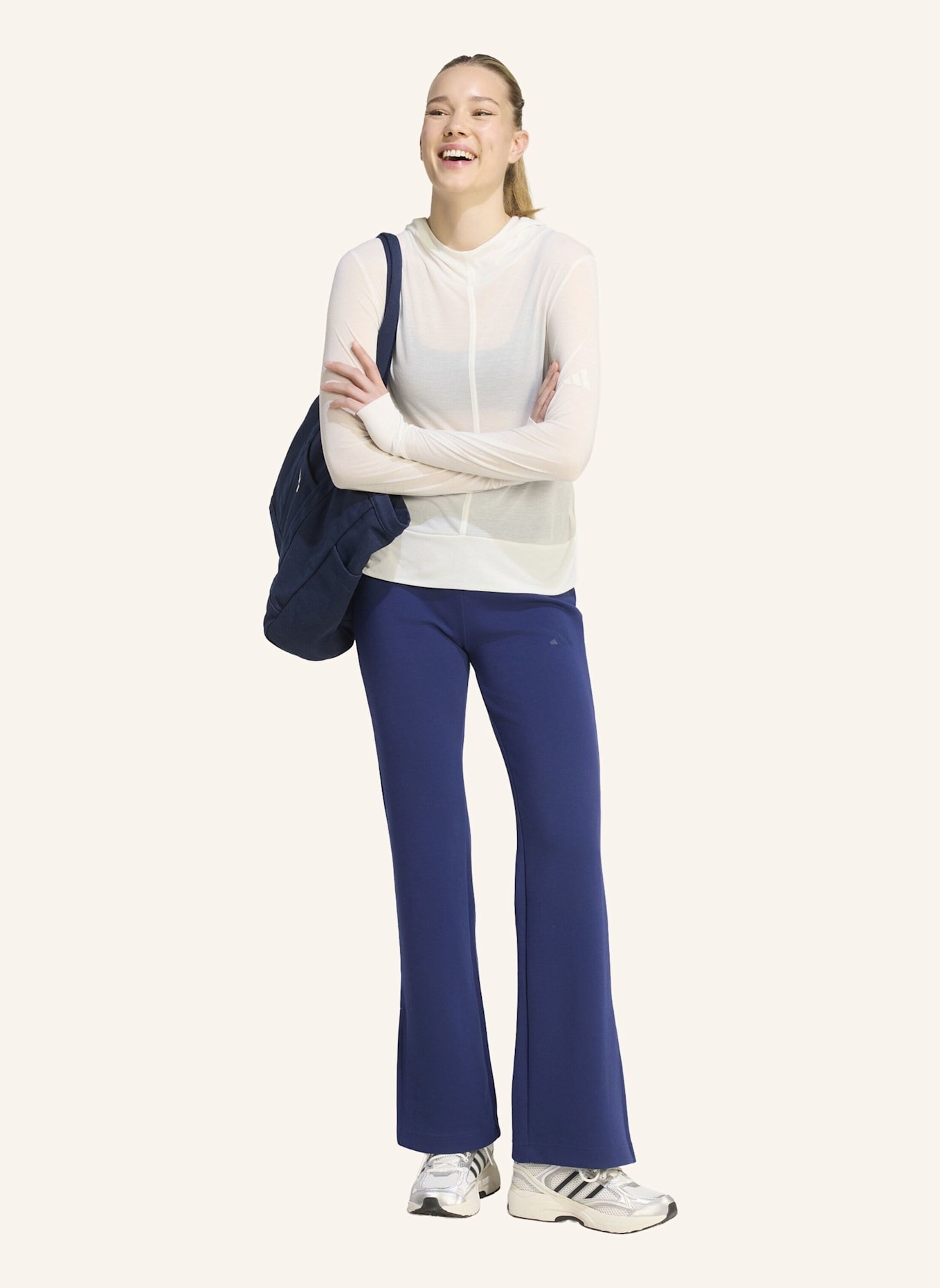 adidas SOFT LUX AUSGESTELLTE HOSE: BLAU