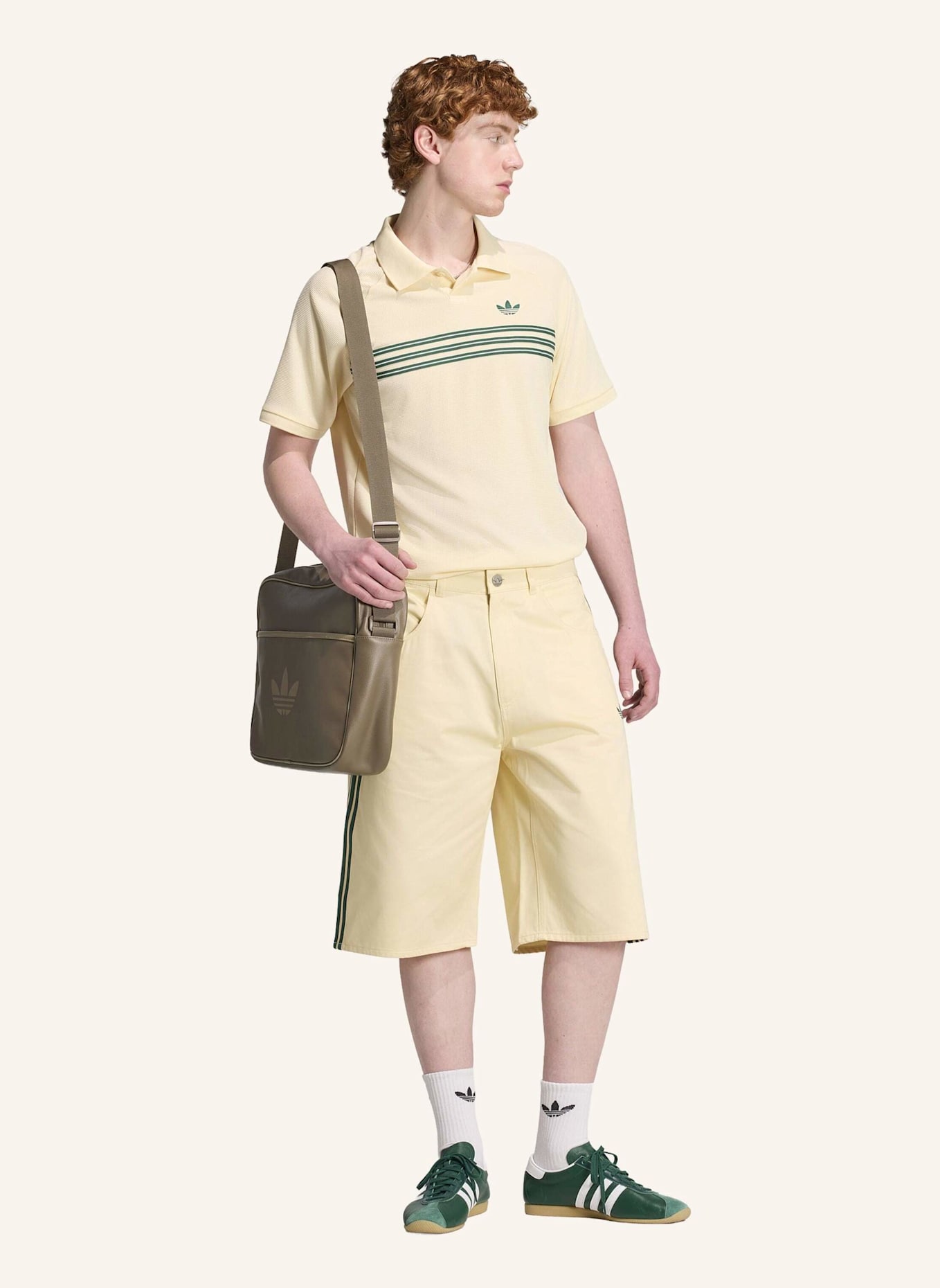 adidas Originals FIREBIRD JORTS, TWILL: CREME