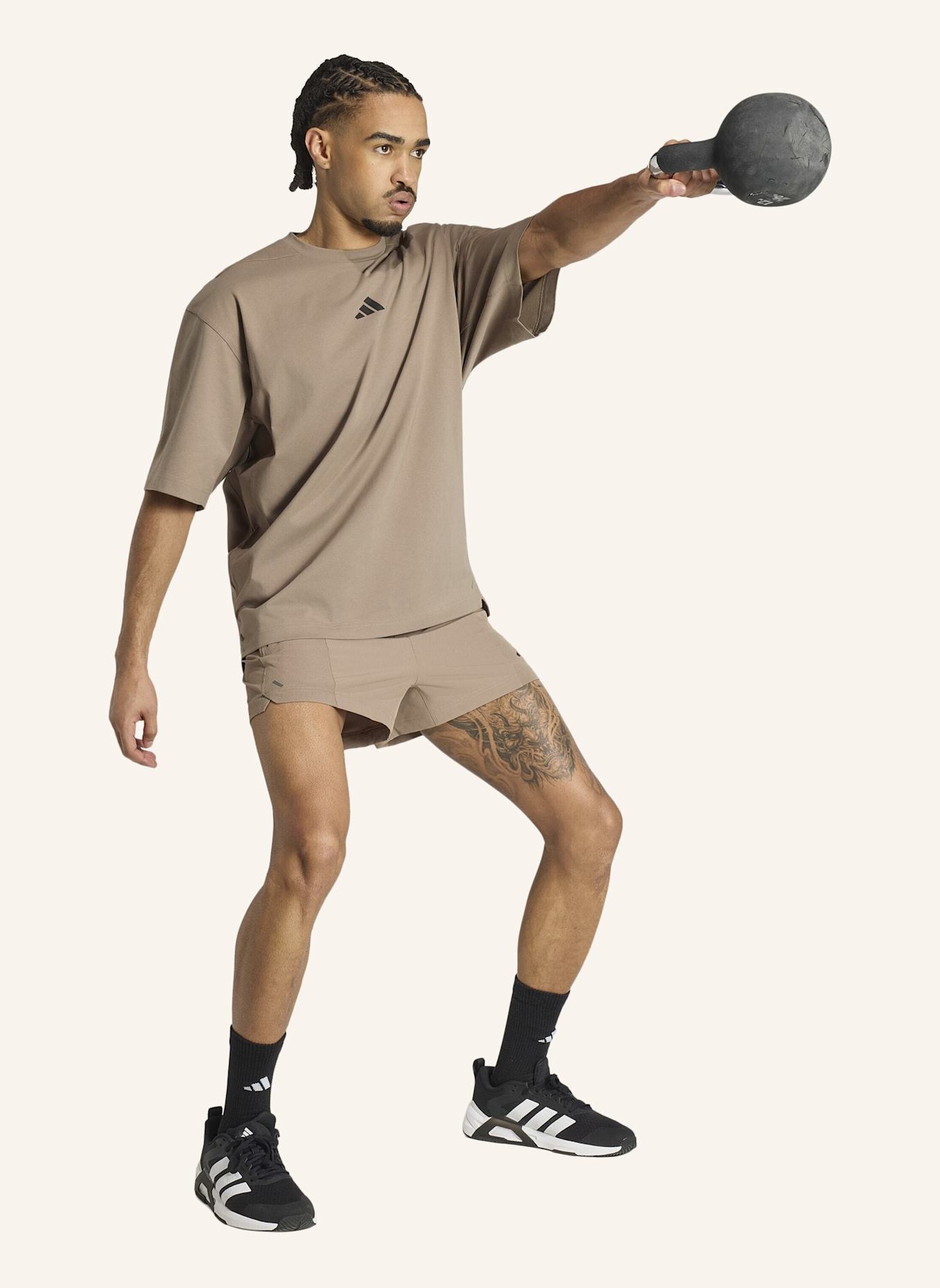 adidas T-Shirt POWER OVERSIZE: KHAKI