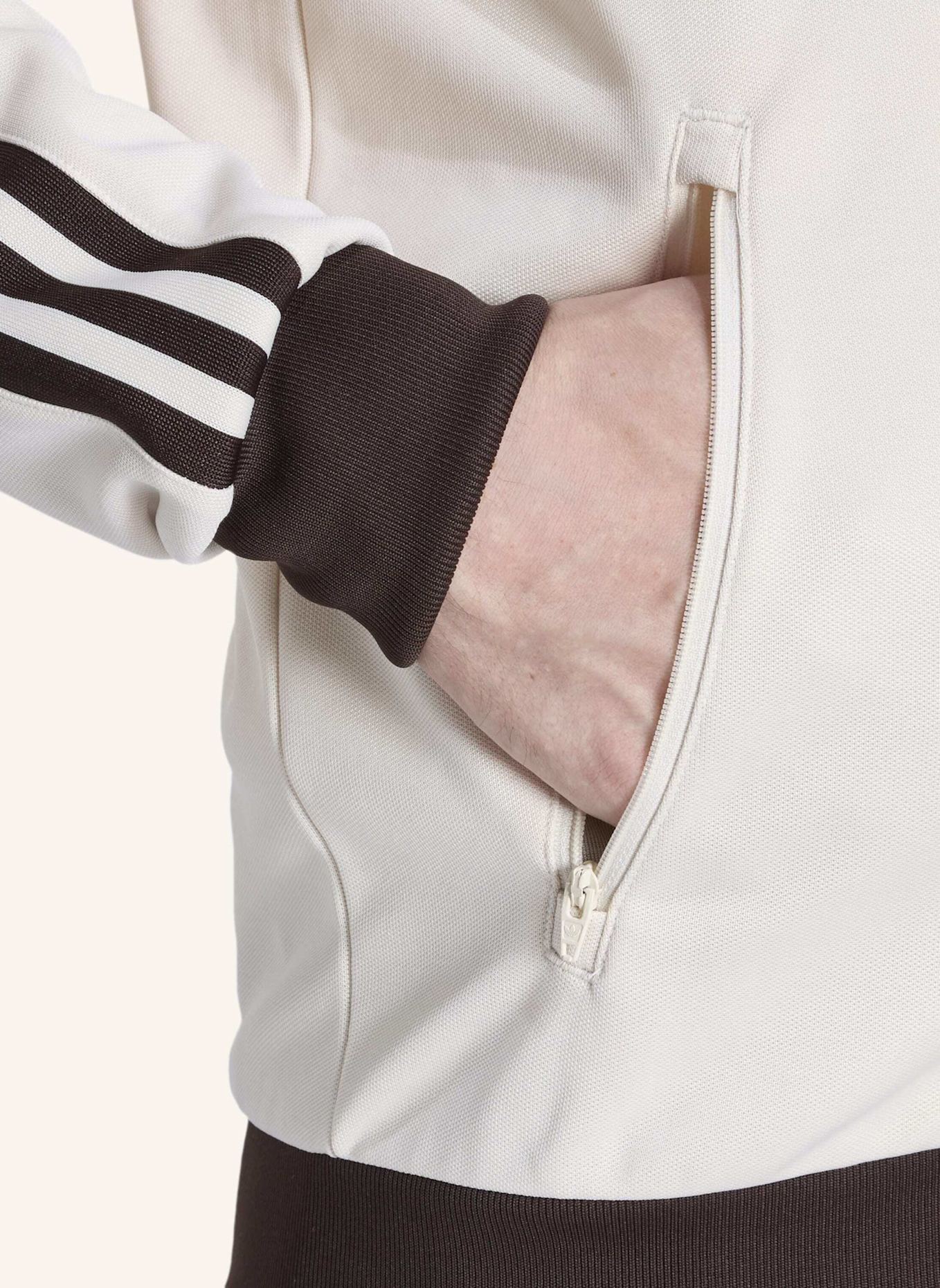 adidas Originals CLASSIC TRACKTOP: WEISS/ BRAUN