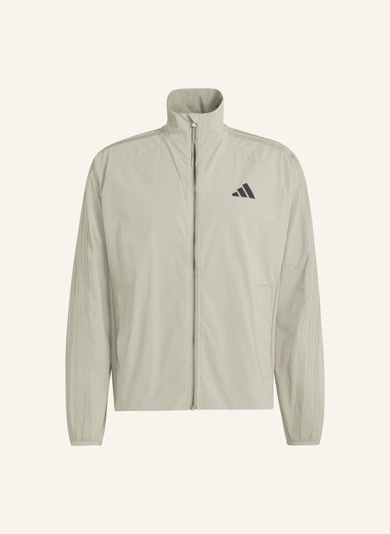 adidas CITY TECH 3-STREIFEN TRAININGSJACKE: SILBER