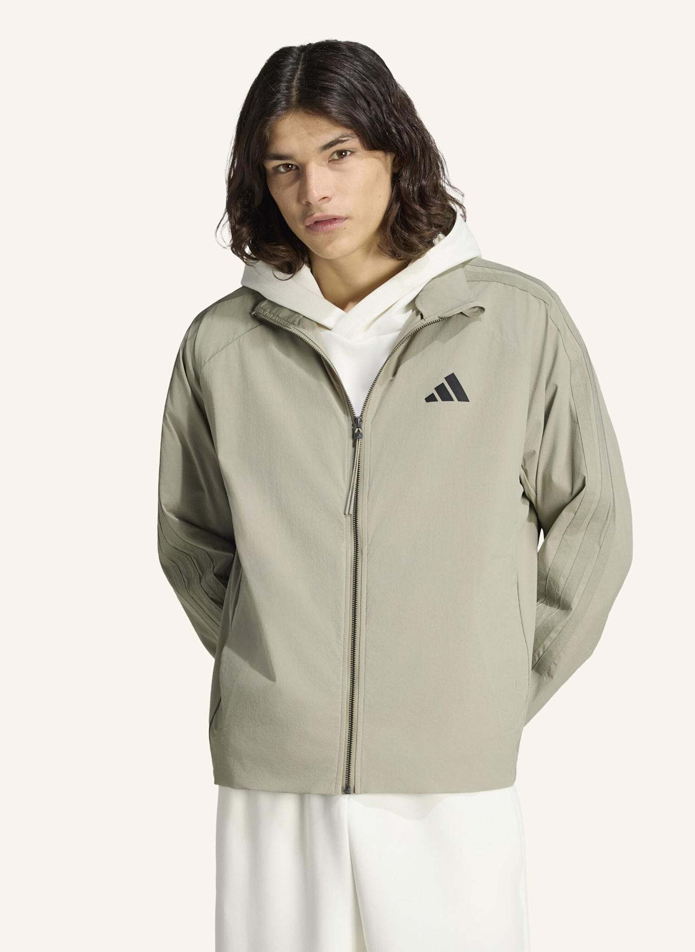 adidas CITY TECH 3-STREIFEN TRAININGSJACKE: SILBER