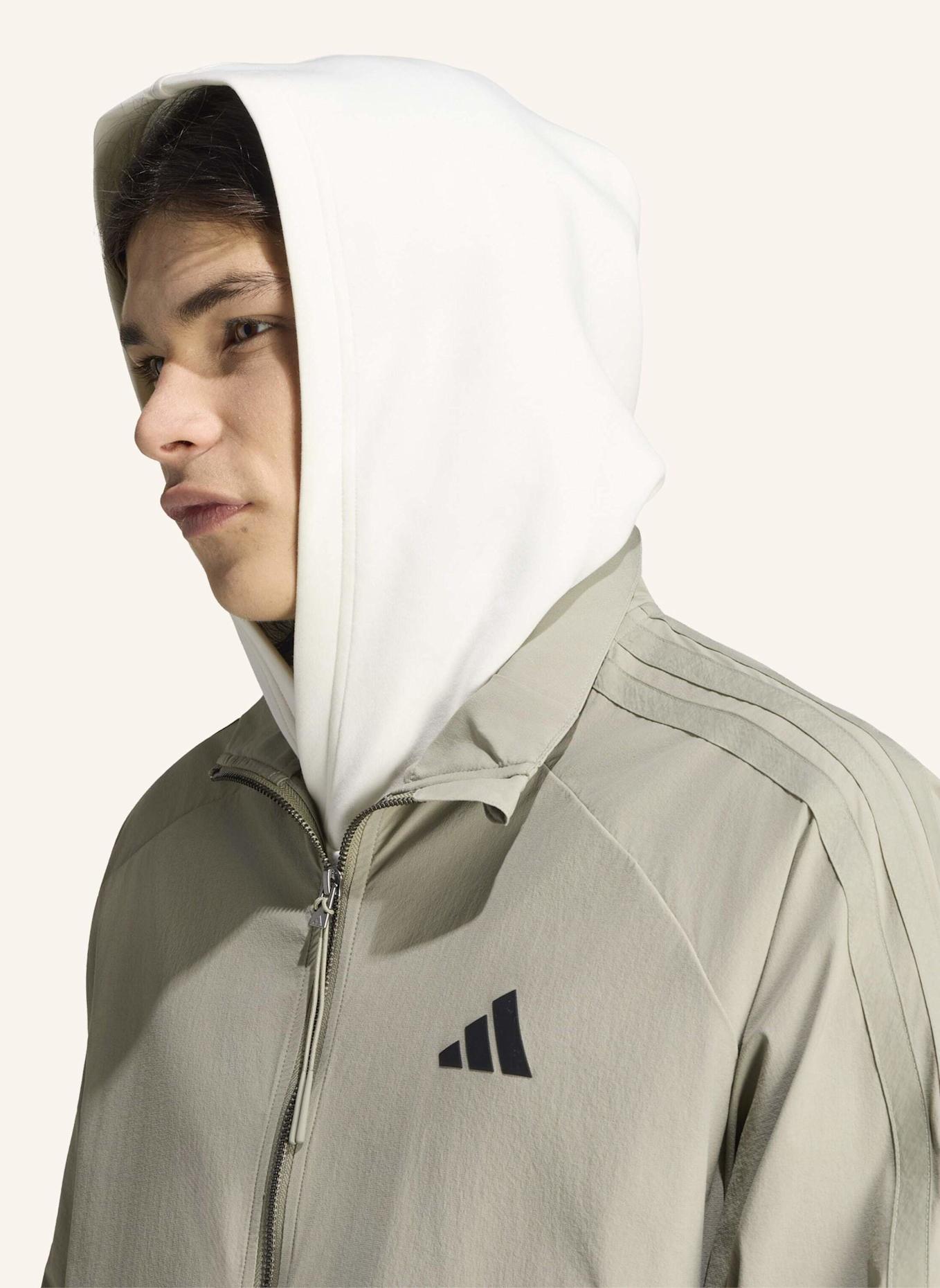 adidas CITY TECH 3-STREIFEN TRAININGSJACKE: SILBER