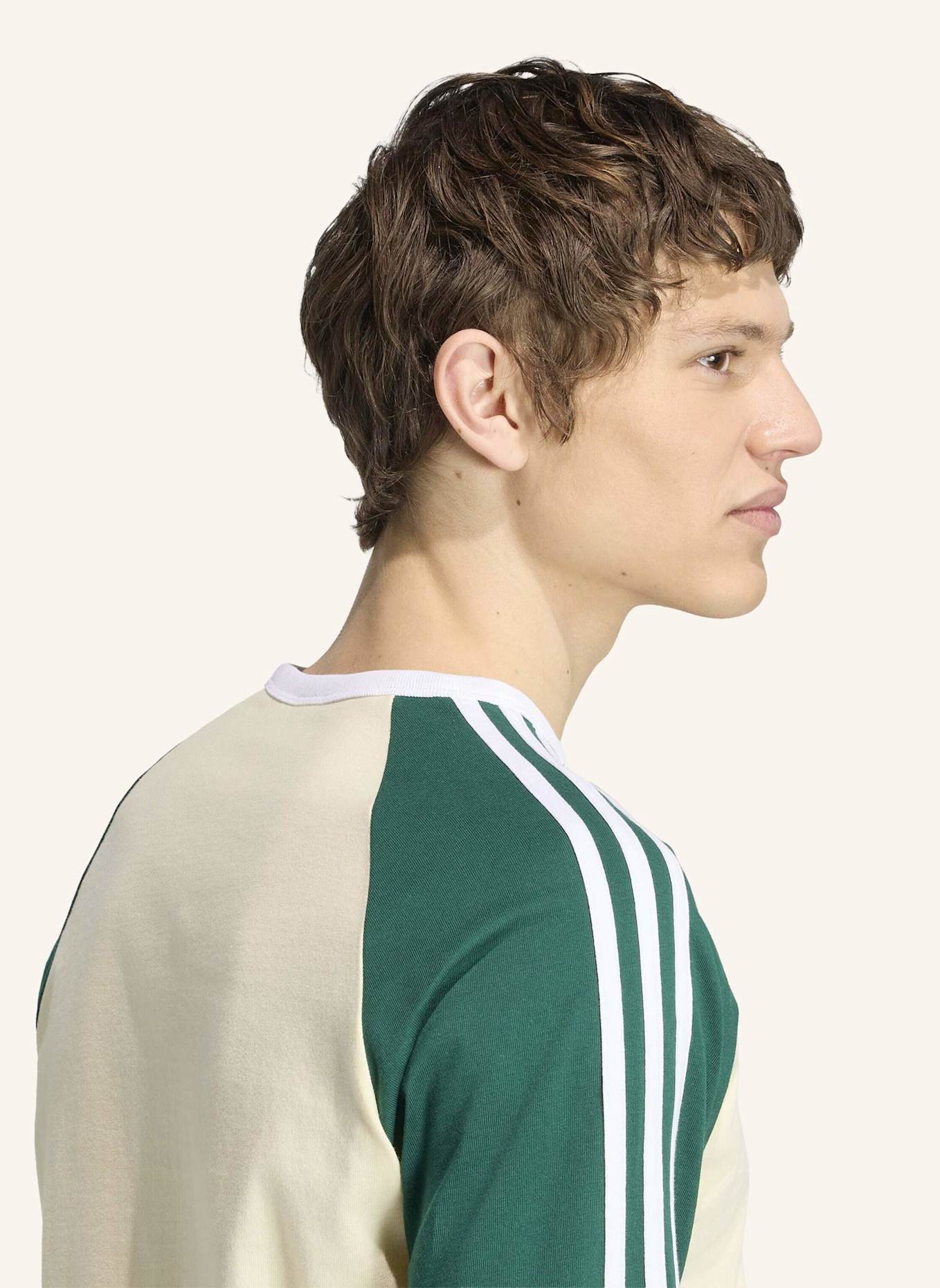 adidas Originals Longsleeve 3STREIFEN: CREME/ GRÜN