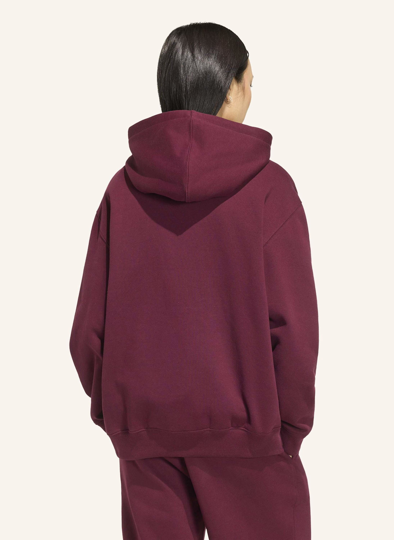 adidas Originals ESSENTIALS OVERSIZE FLEECE HOODIE: ROT