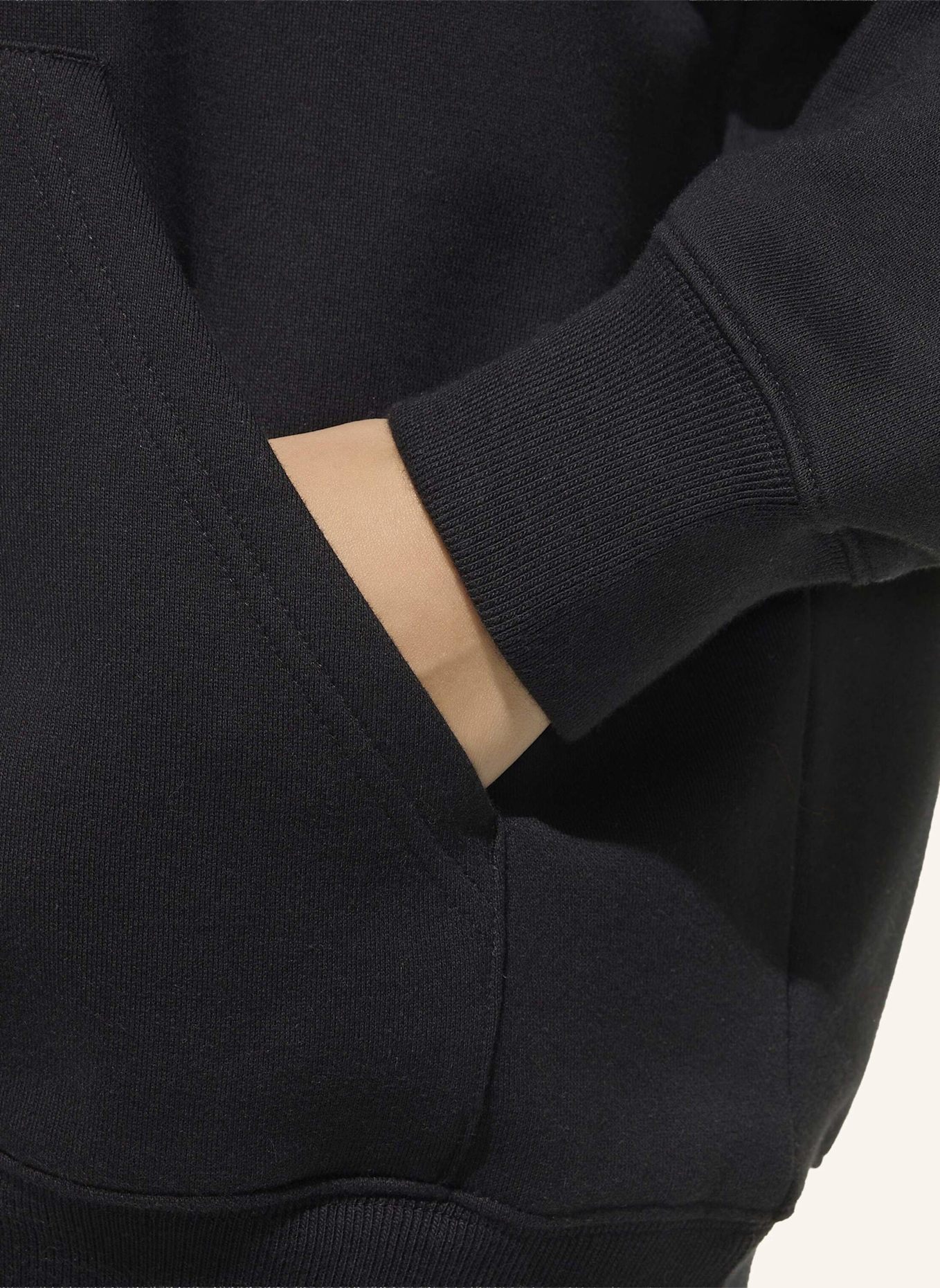 adidas Originals ESSENTIALS OVERSIZE FLEECE HOODIE: SCHWARZ