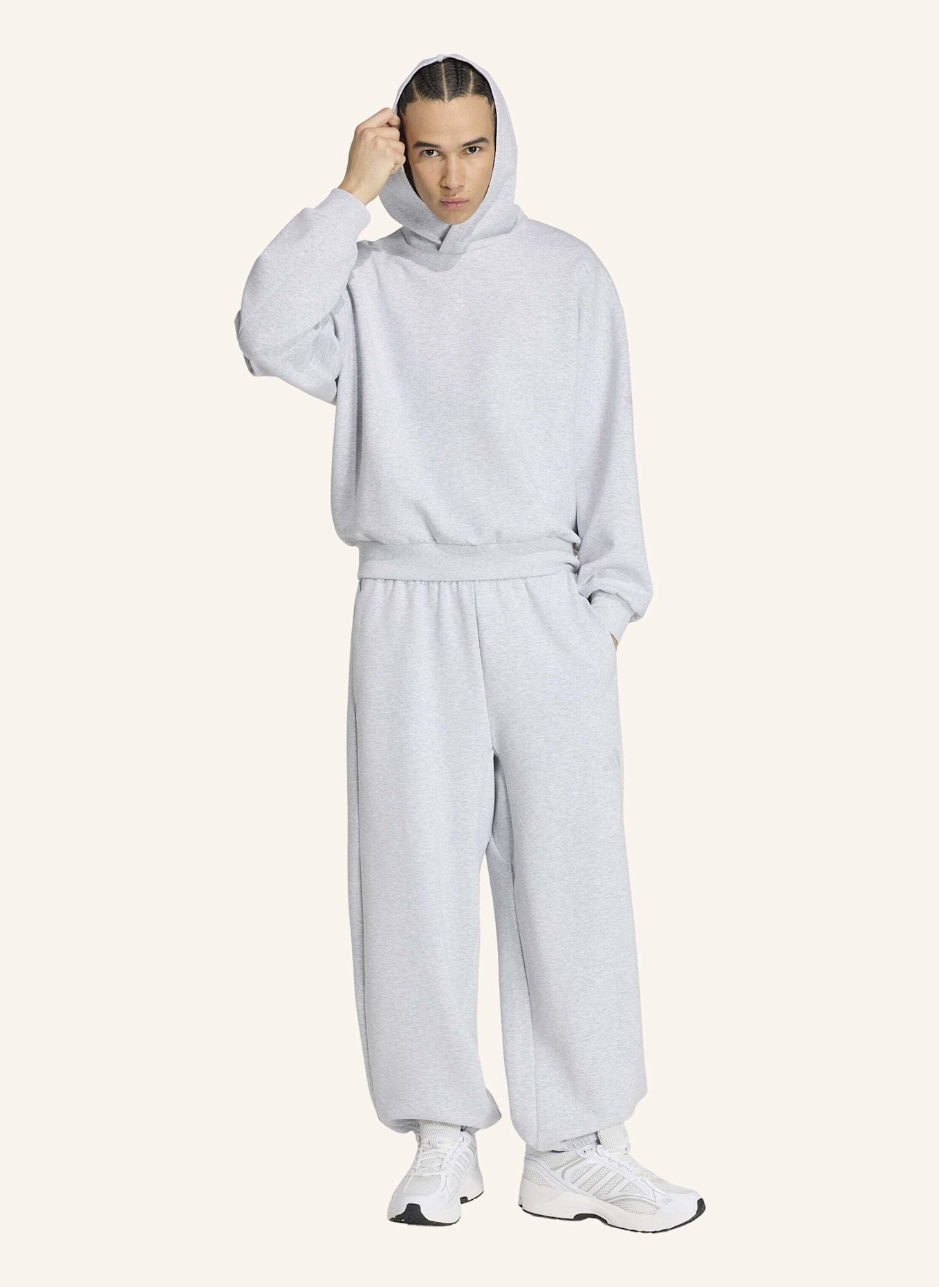 adidas SOFT LUX HOODIE: GRAU