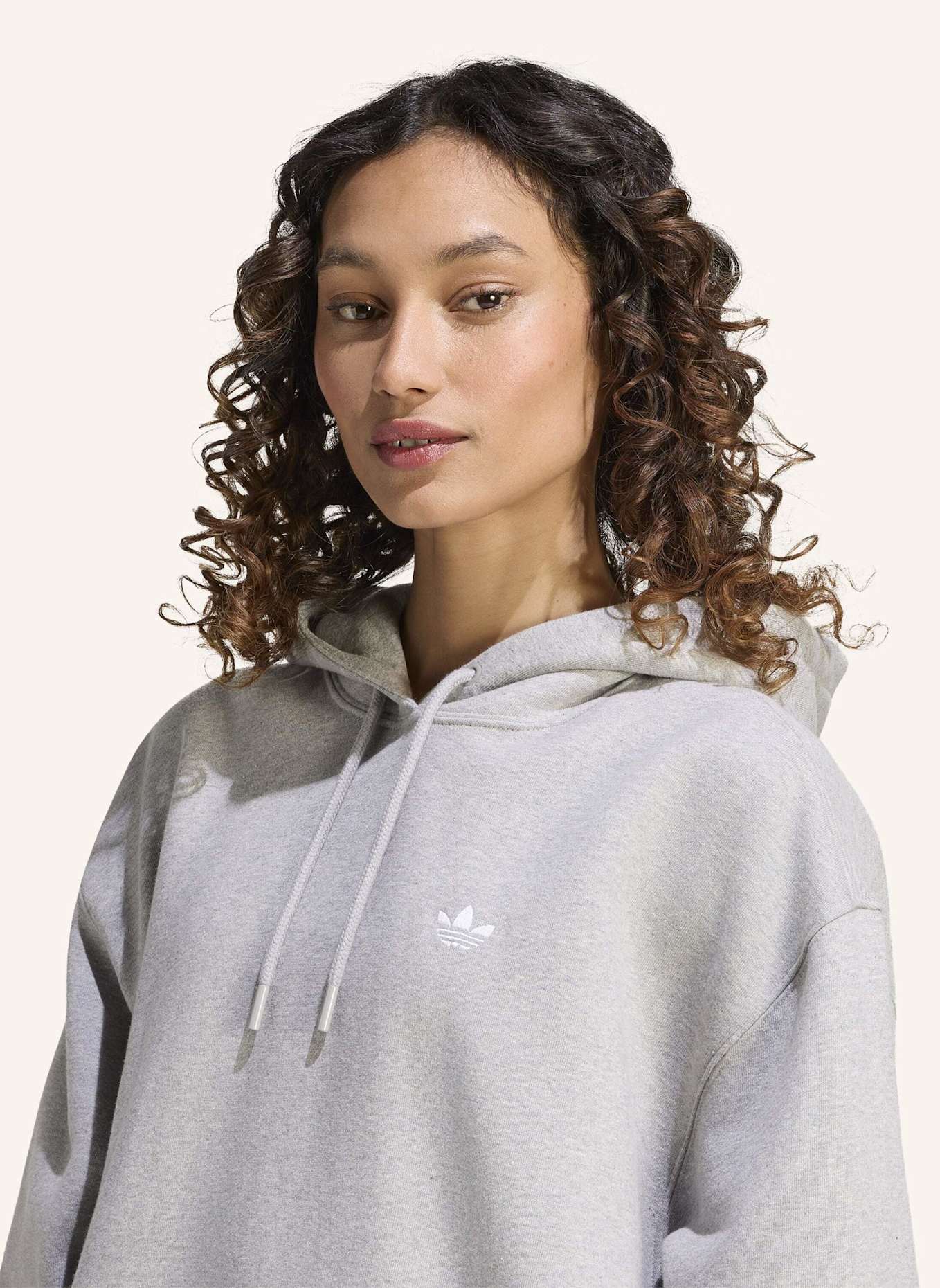 adidas Originals ESSENTIALS OVERSIZE FLEECE HOODIE: GRAU